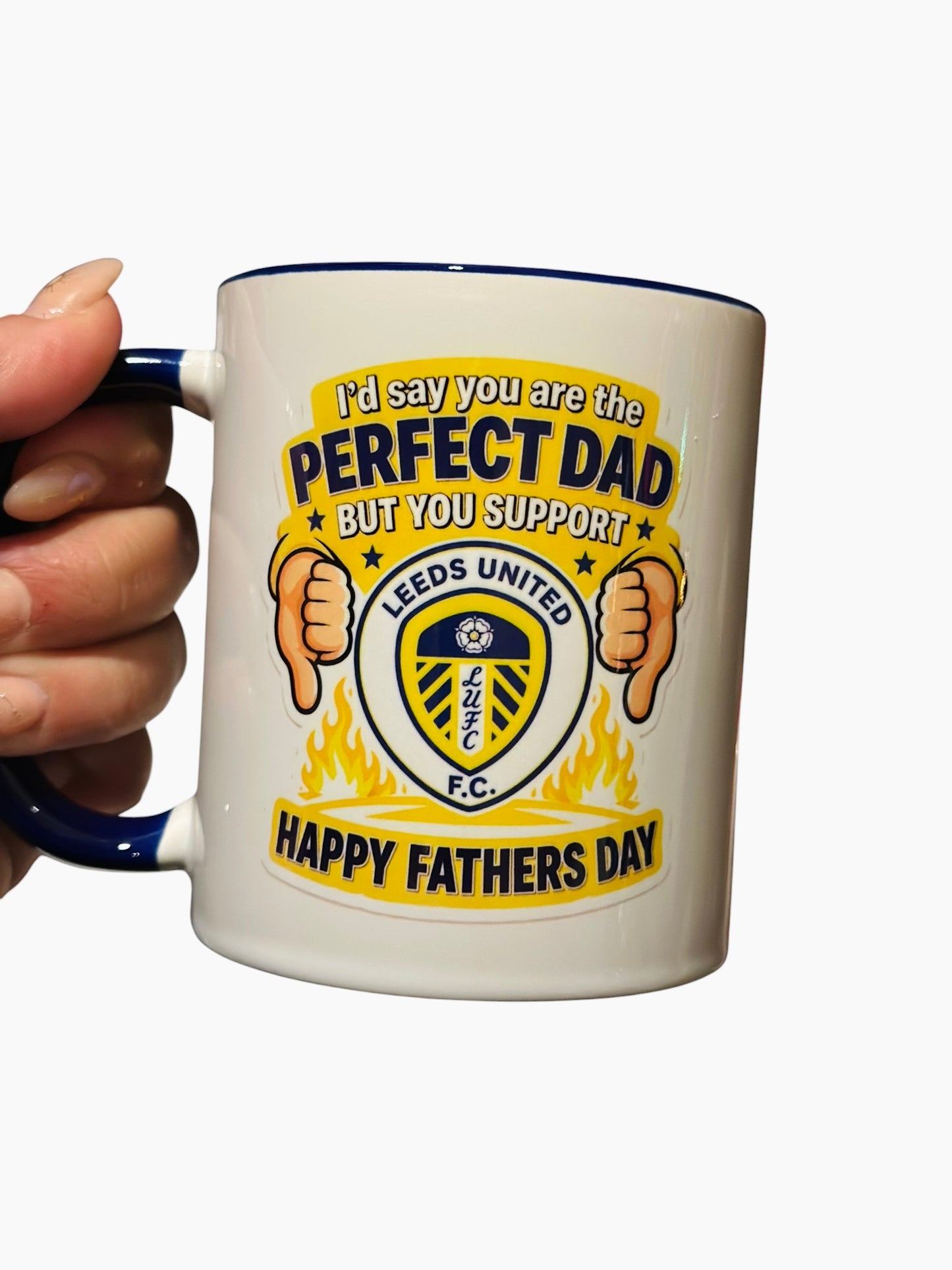 Funny Football rivalry Dad Mug | Any Red Team Available | Red Personalised Father’s Day Mug | football Dad Gift | Custom Name Mug 11oz