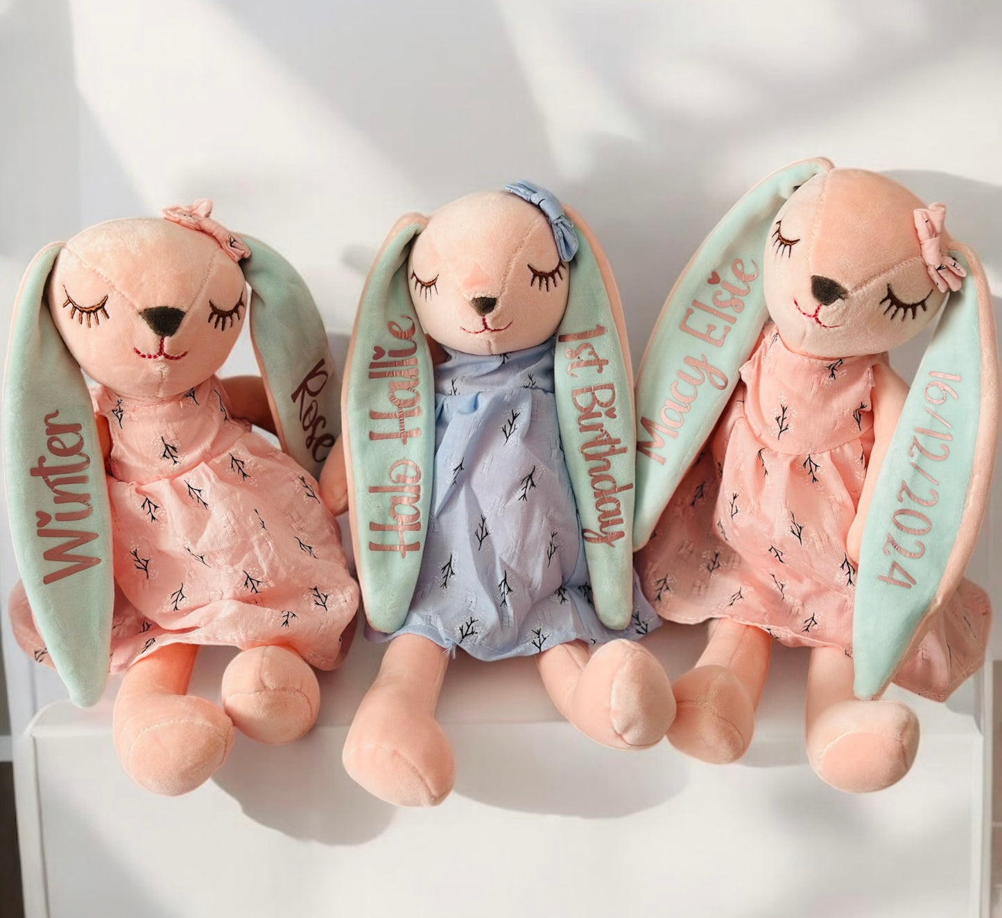 Snugglebun personalised bunny rabbit Easter gift Snuggie teddy baby girly toddler gift