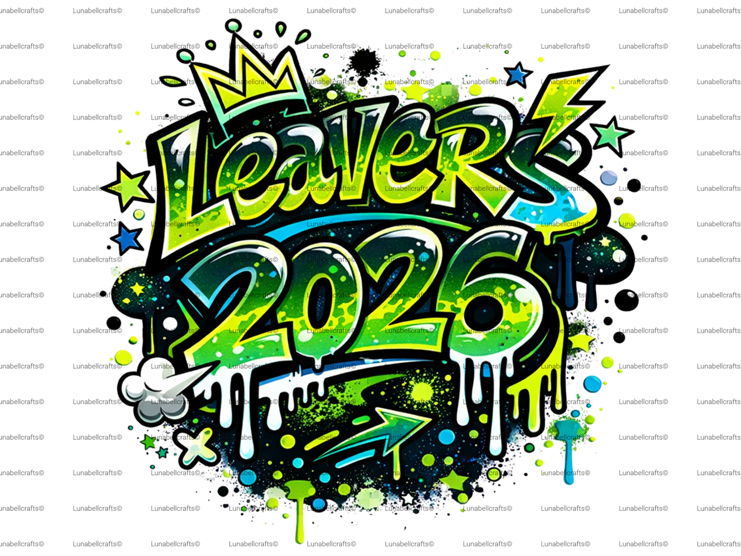 Leavers 2026 DTF Transfer, Graffiti School Leavers Shirt Print, Iron On Transfer 28cm, Year 6/11 Hoodie Design, Custom Leavers Top UK