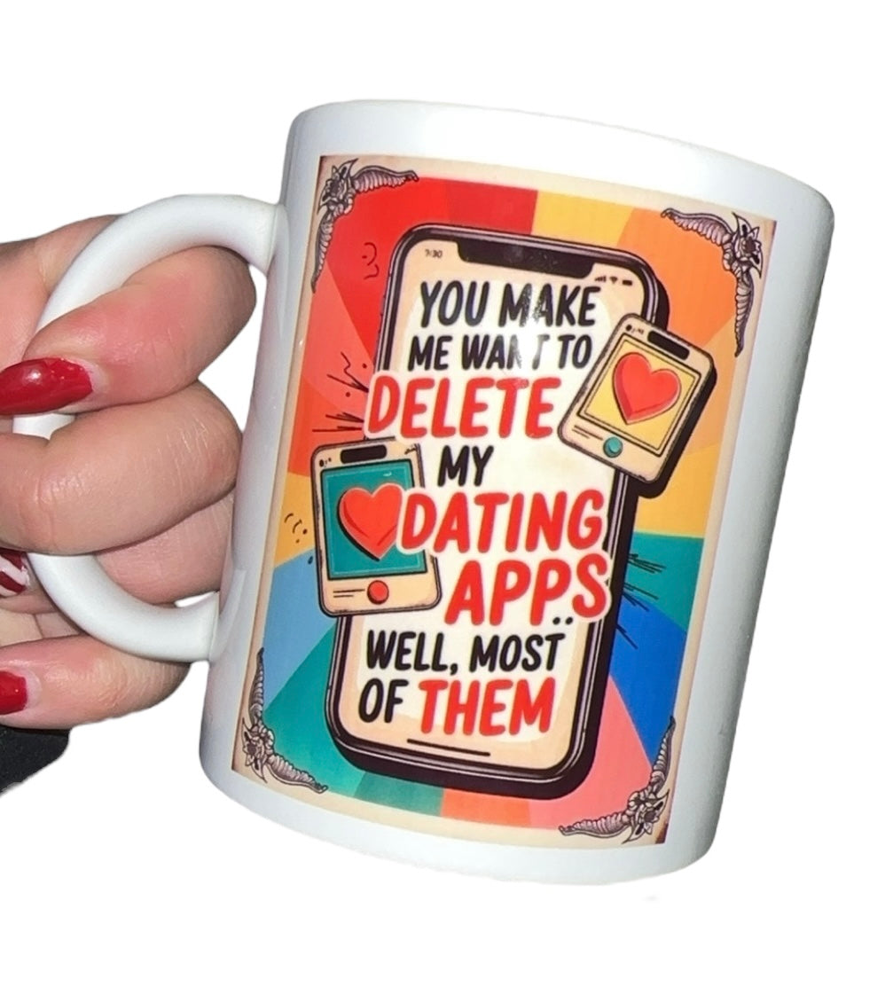 Vintage style novelty funny Valentine’s Day gift mug for partner husband wife