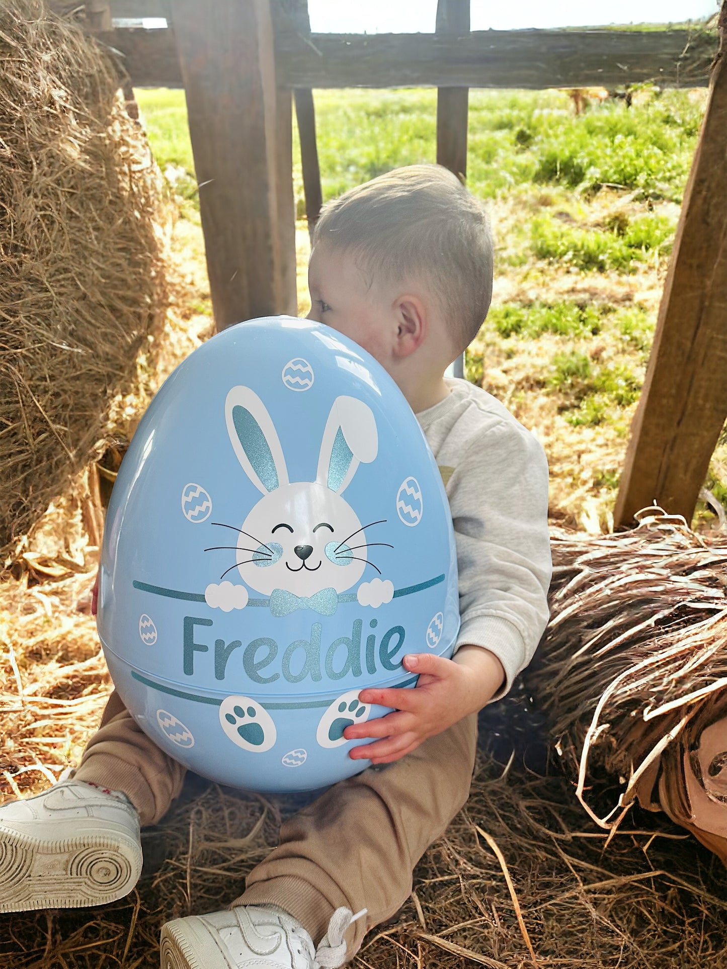Personalised easter egg bundle gift set including gift wrapping