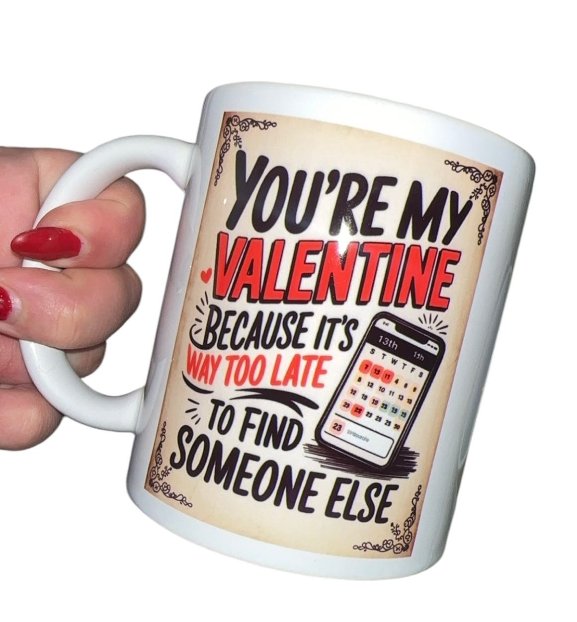 Vintage style novelty funny Valentine’s Day gift mug for partner husband wife