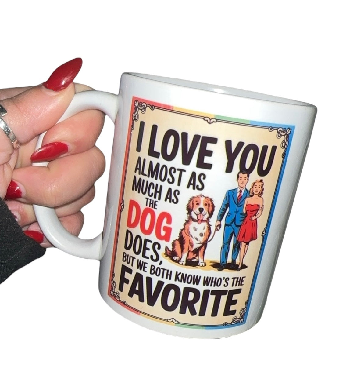 Vintage style novelty funny Valentine’s Day gift mug for partner husband wife