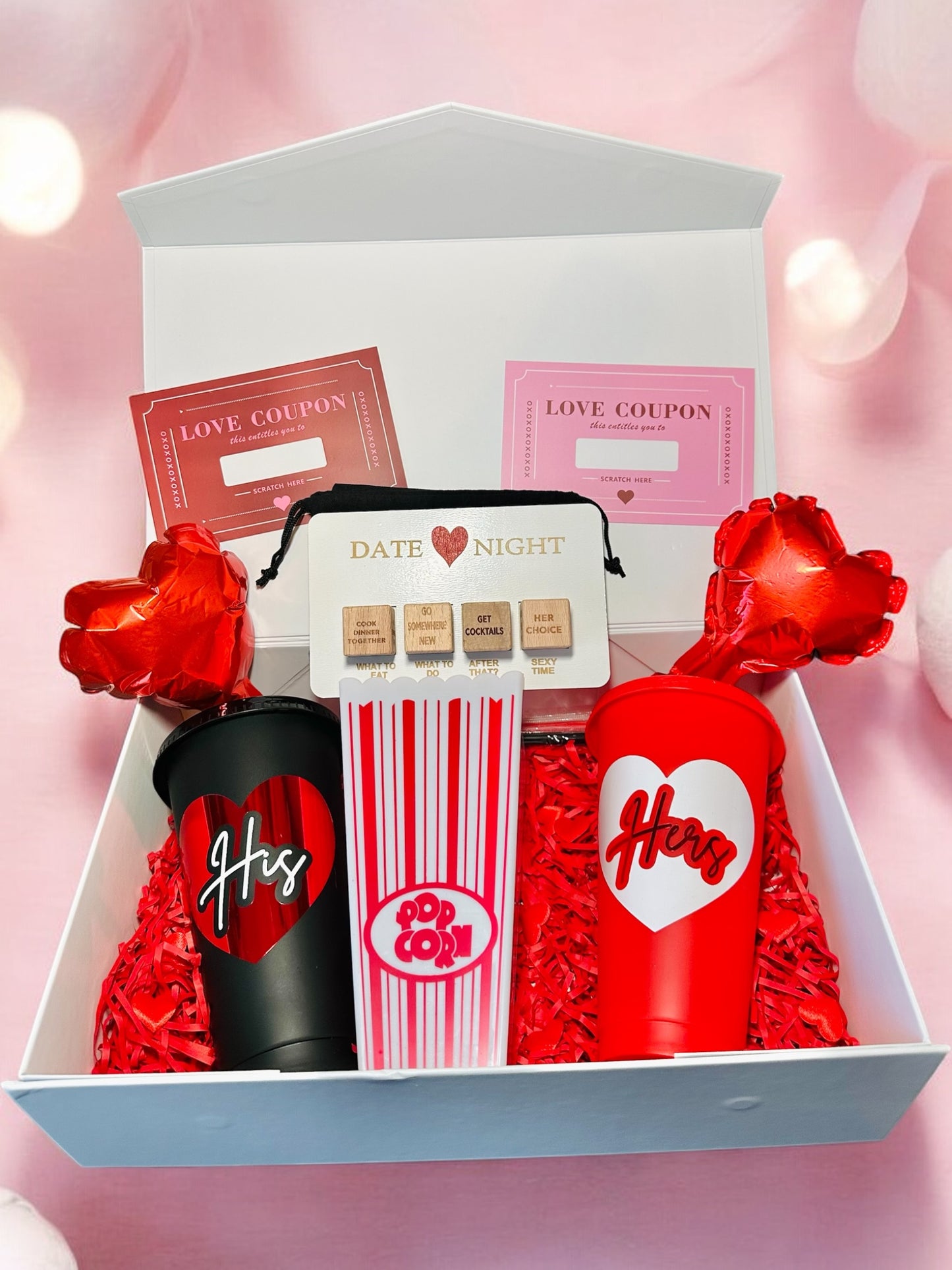 Couples date night decider Valentines gift hamper