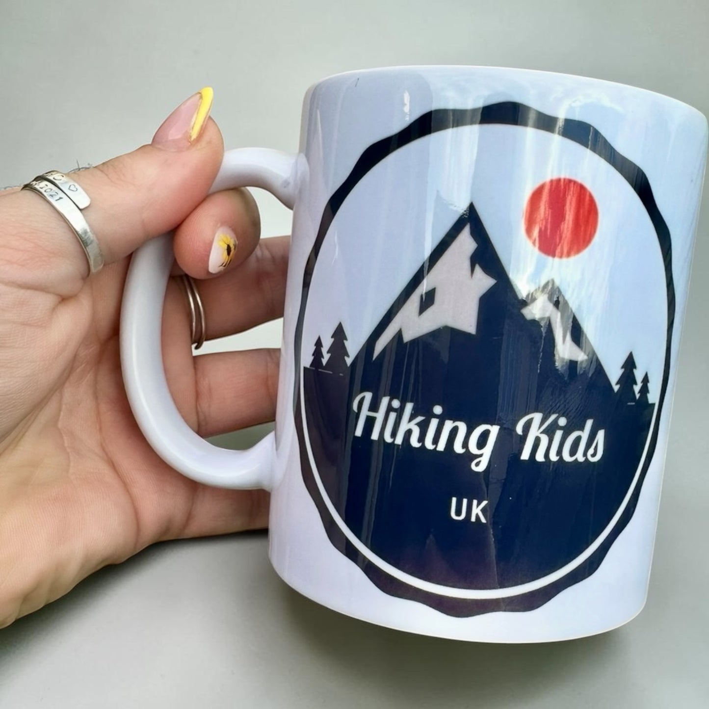 Hiking kids mug / 11oz small business branded mugs