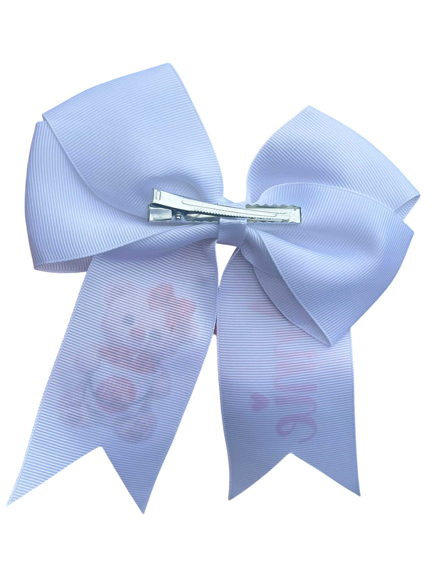 PERSONALISED CLIP IN RED NOSE DAY HAIR BOW (6 inch)