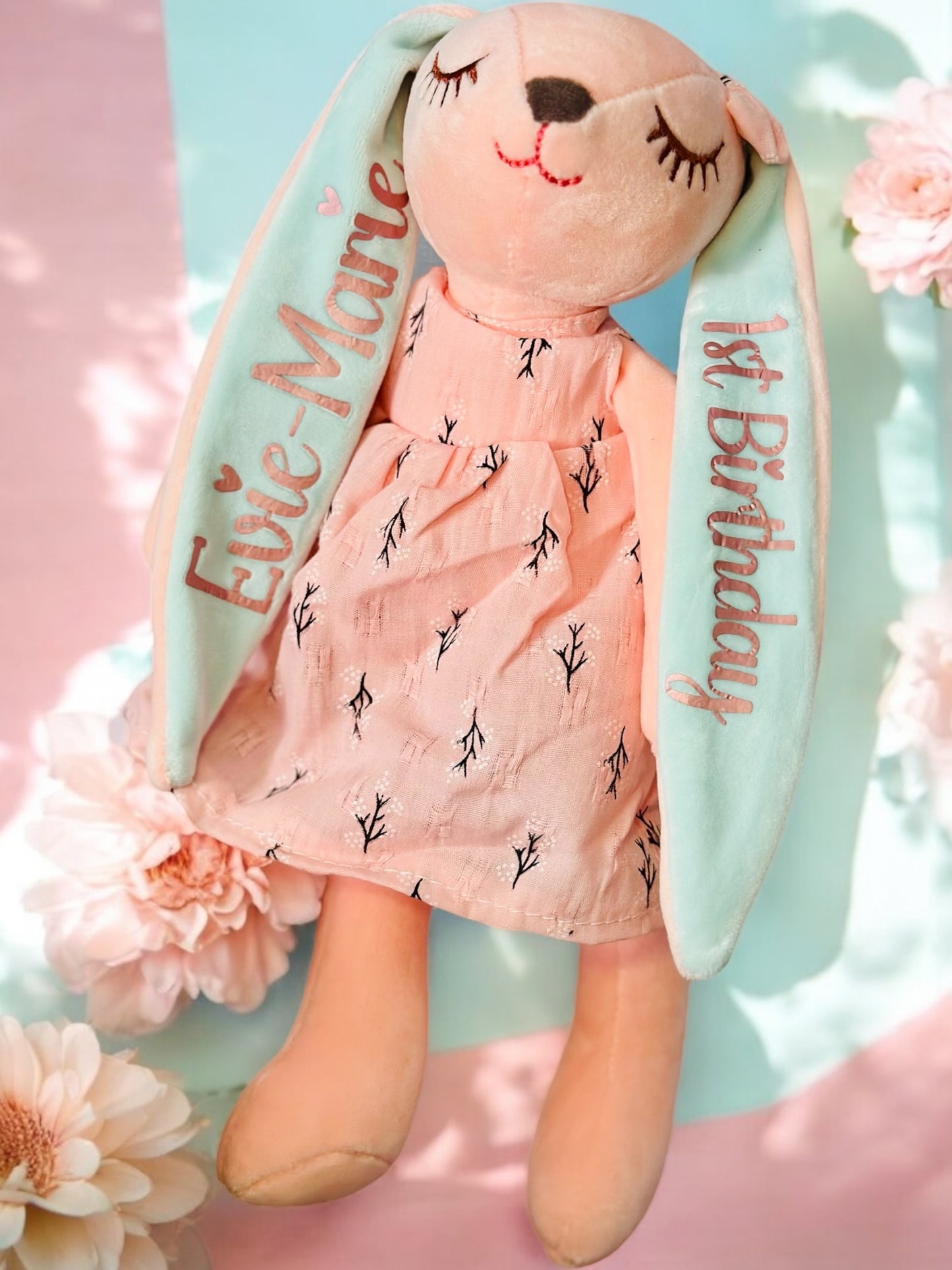 Snugglebun personalised bunny rabbit Easter gift Snuggie teddy baby girly toddler gift