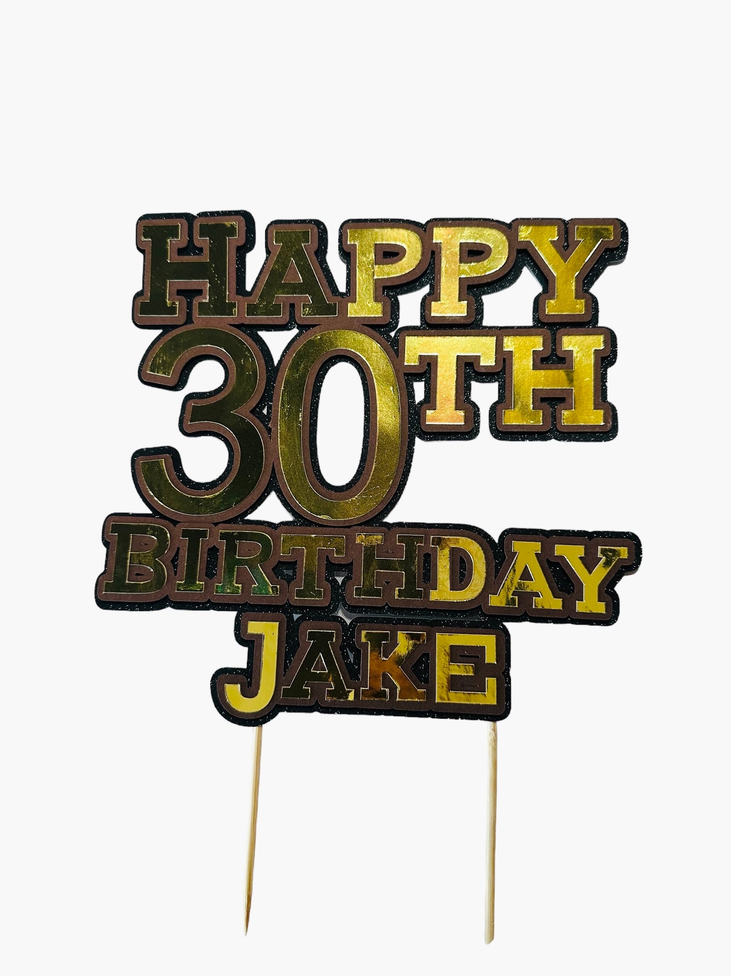 Custom personalised 3D number/name birthday cake topper