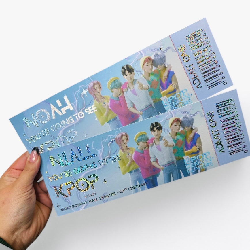 K-Pop boys All-Stars Tribute Concert Gift Reveal Ticket with matching sleeve