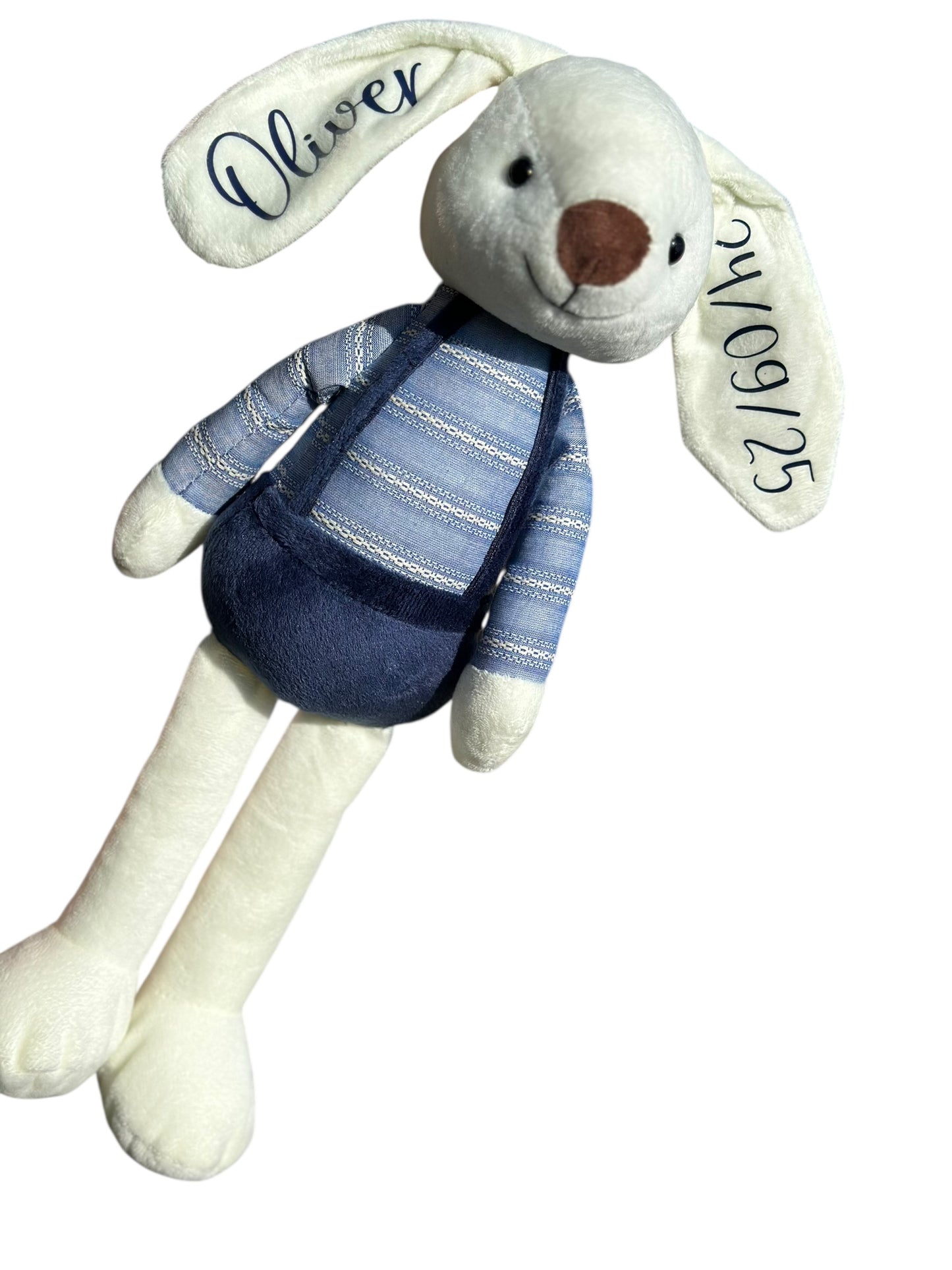 Personalised Navy blue Easter snugglebun bunny 40cm