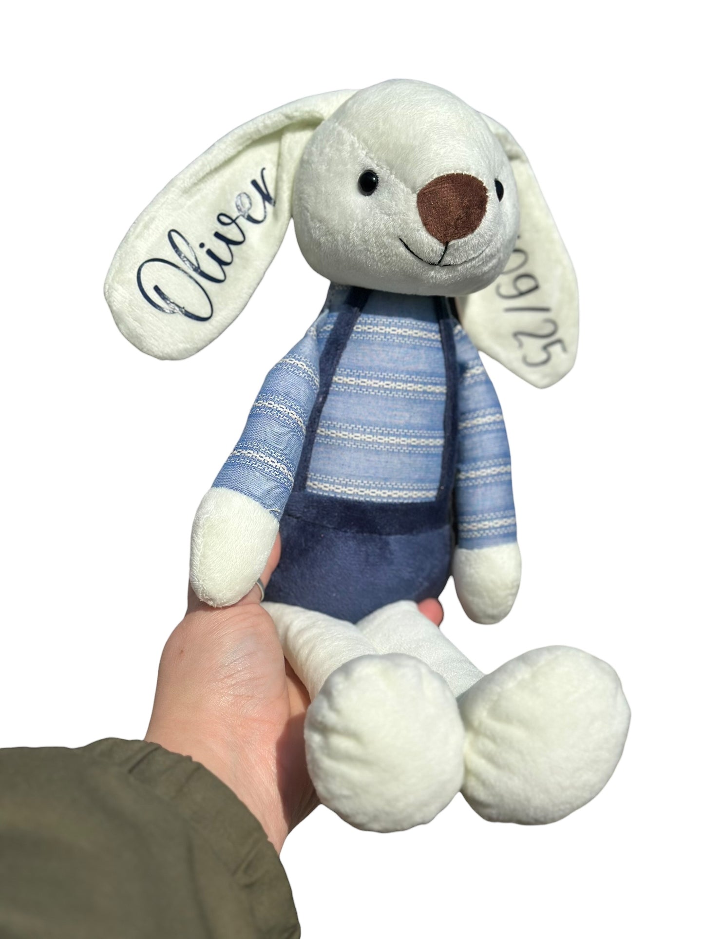 Personalised Navy blue Easter snugglebun bunny 40cm