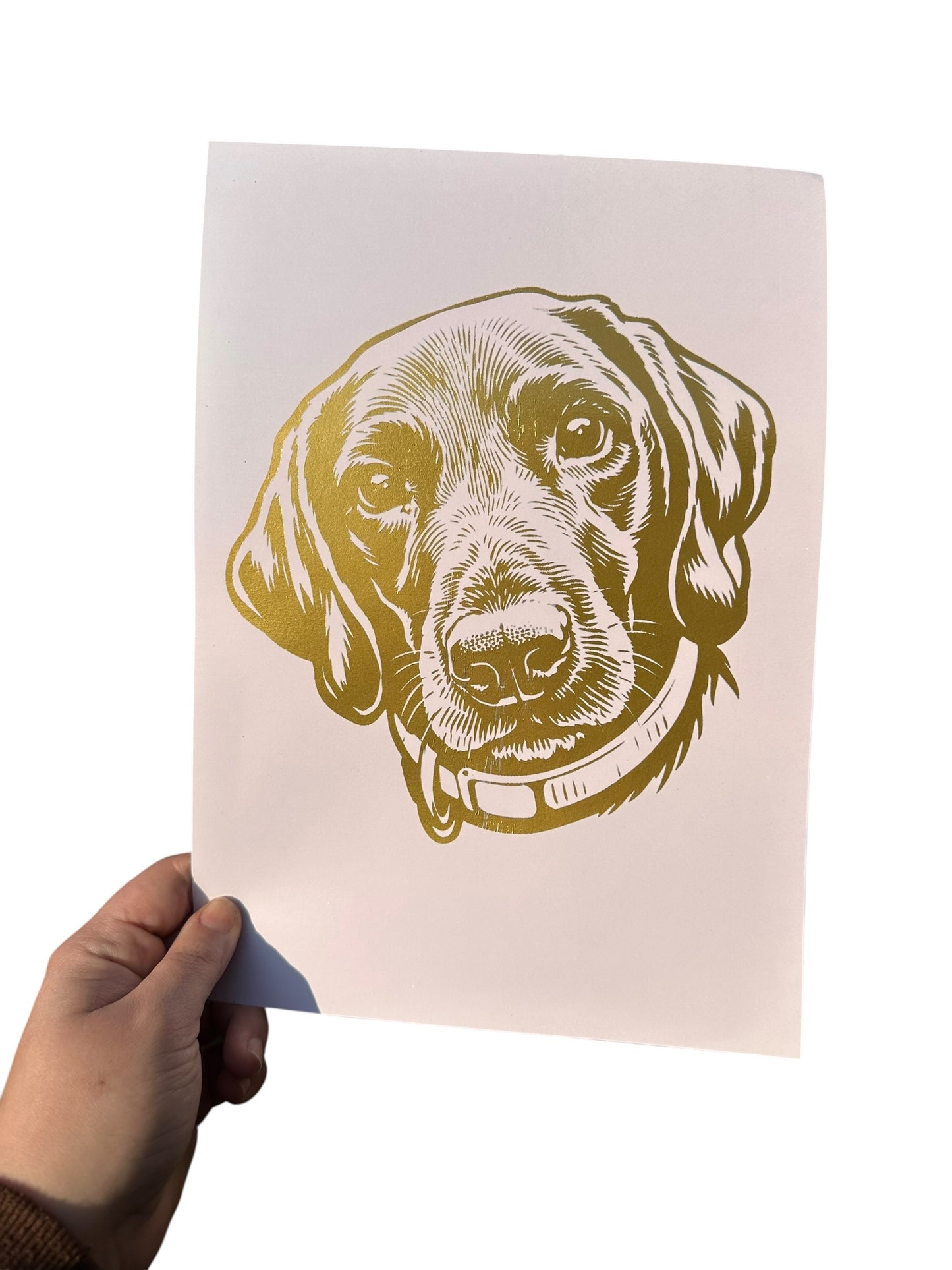 Custom foiled pet portrait A5 or A4 (print only)