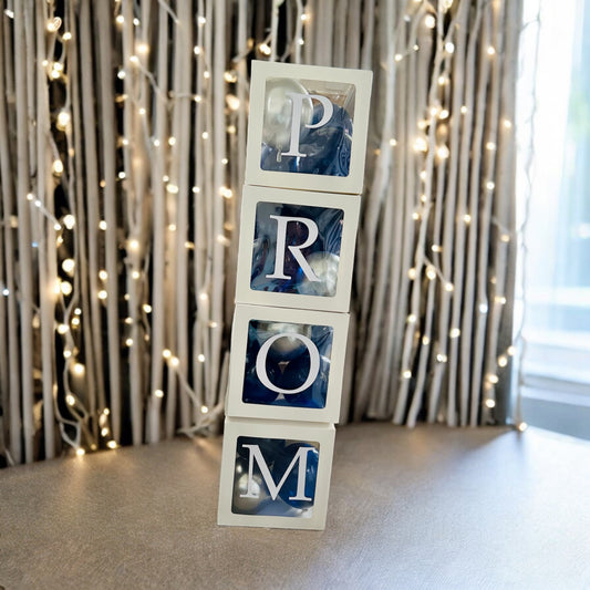 4pcs Prom stack balloon photo prop boxes