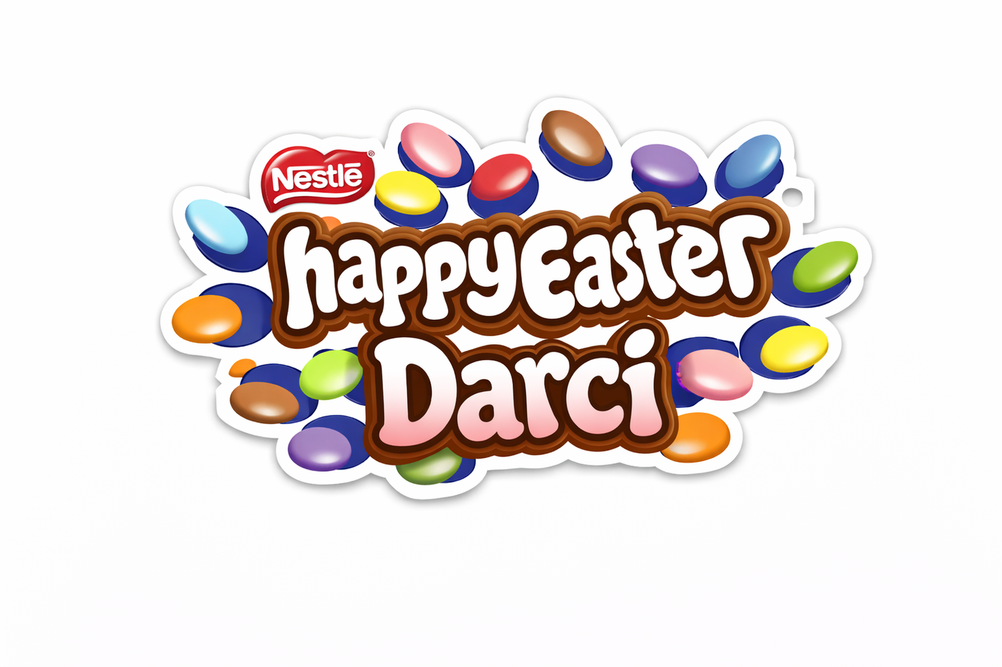 Personalised Matching Egg Sticker (14cm)
