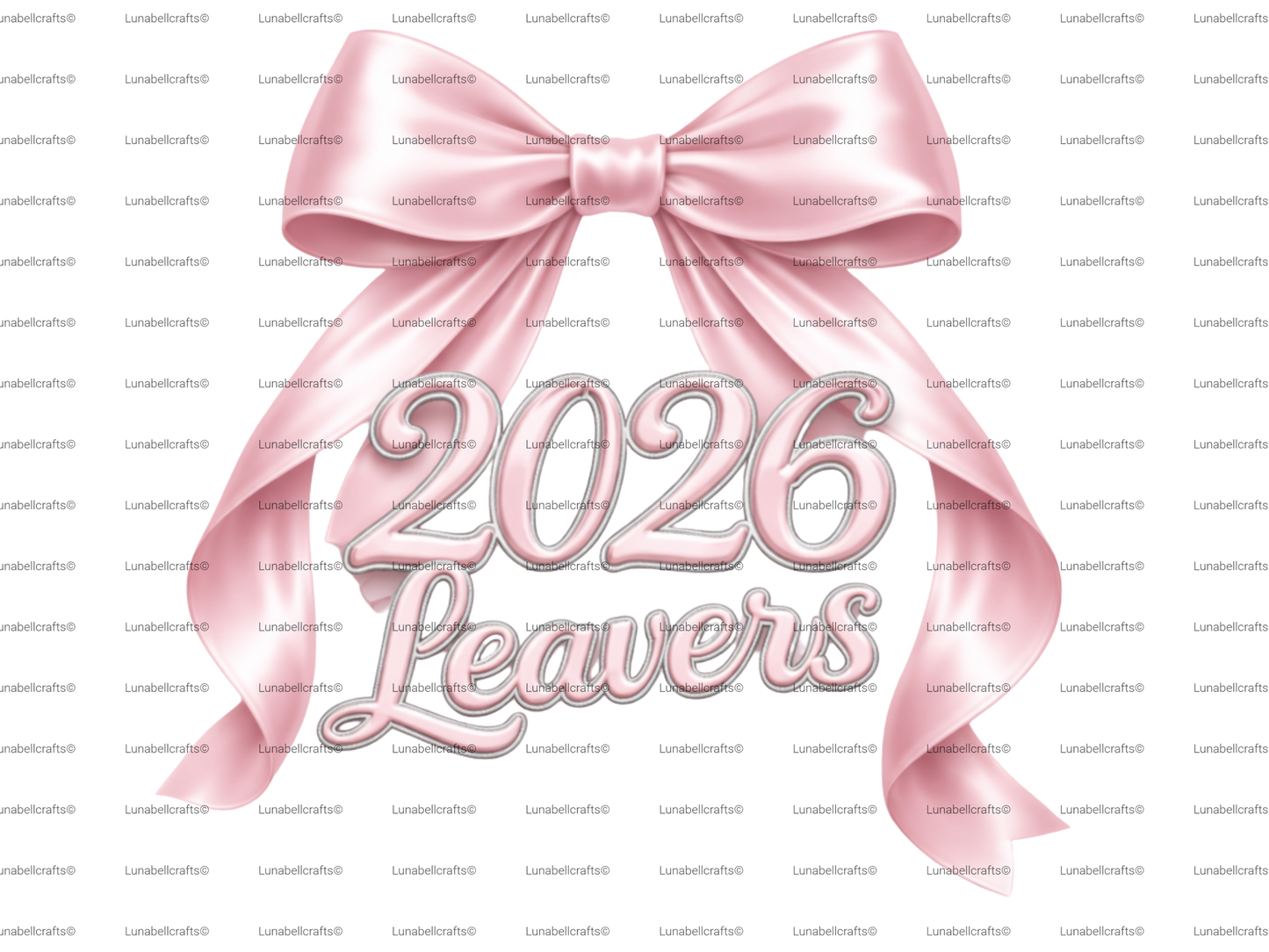 Leavers 2026 Bow DTF Transfer, Satin Ribbon School Leavers Design, Iron On Transfer 28cm, Girls Leavers Shirt Print, Hoodie DIY