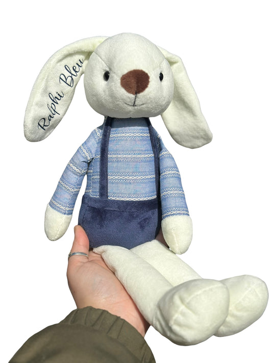 Personalised Navy blue Easter snugglebun bunny 40cm