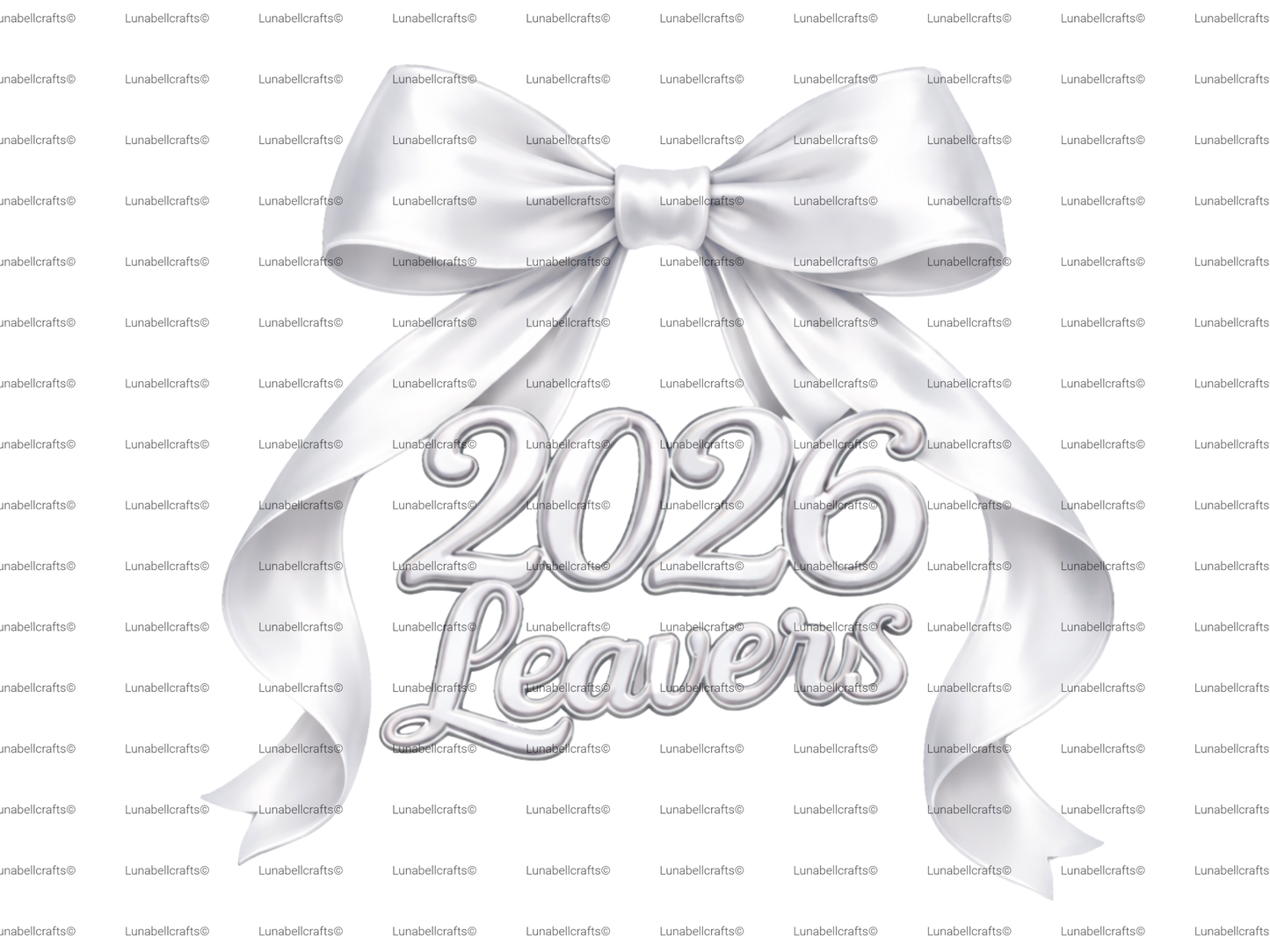 Leavers 2026 Bow DTF Transfer, Satin Ribbon School Leavers Design, Iron On Transfer 28cm, Girls Leavers Shirt Print, Hoodie DIY