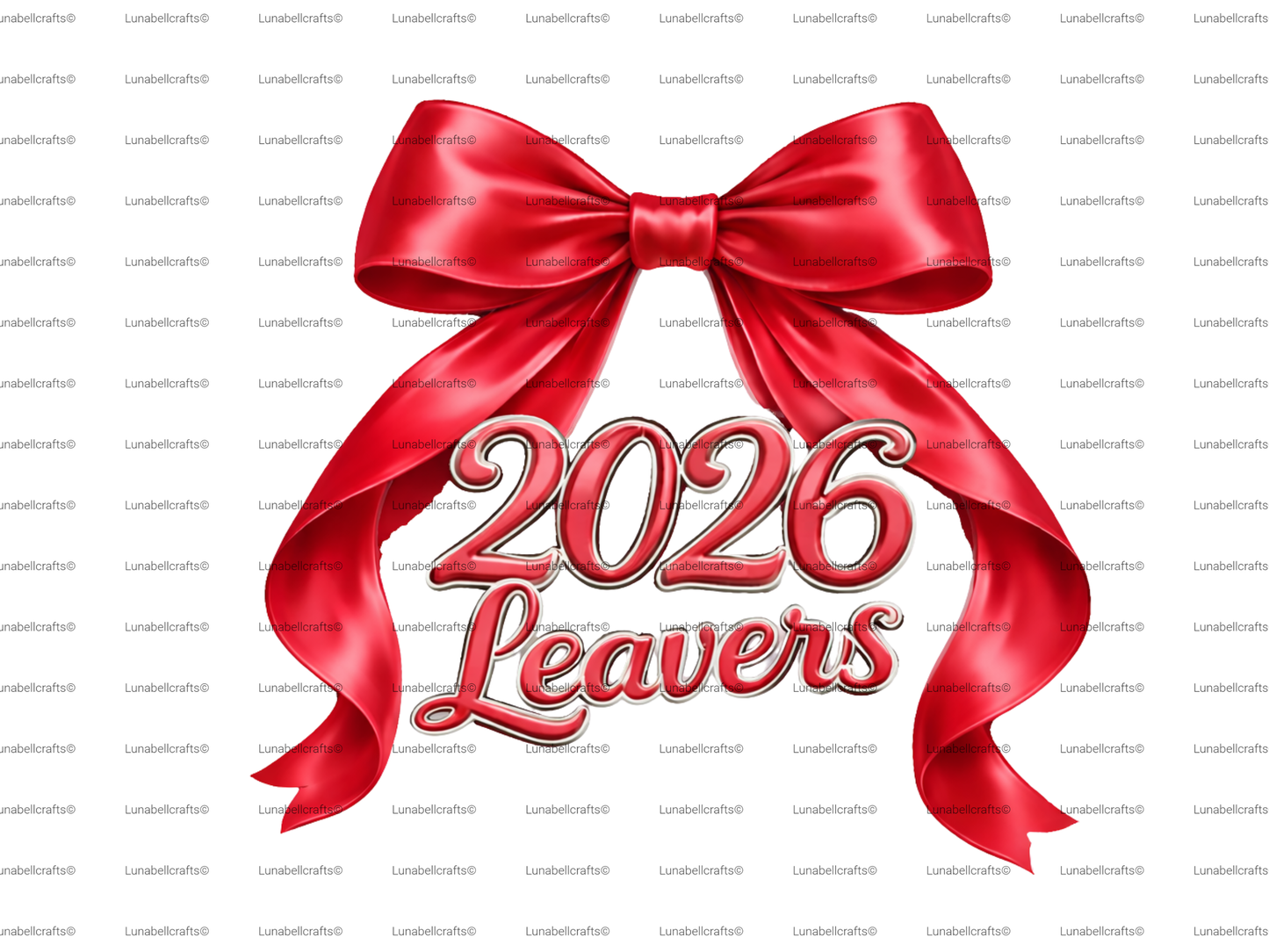 Leavers 2026 Bow DTF Transfer, Satin Ribbon School Leavers Design, Iron On Transfer 28cm, Girls Leavers Shirt Print, Hoodie DIY