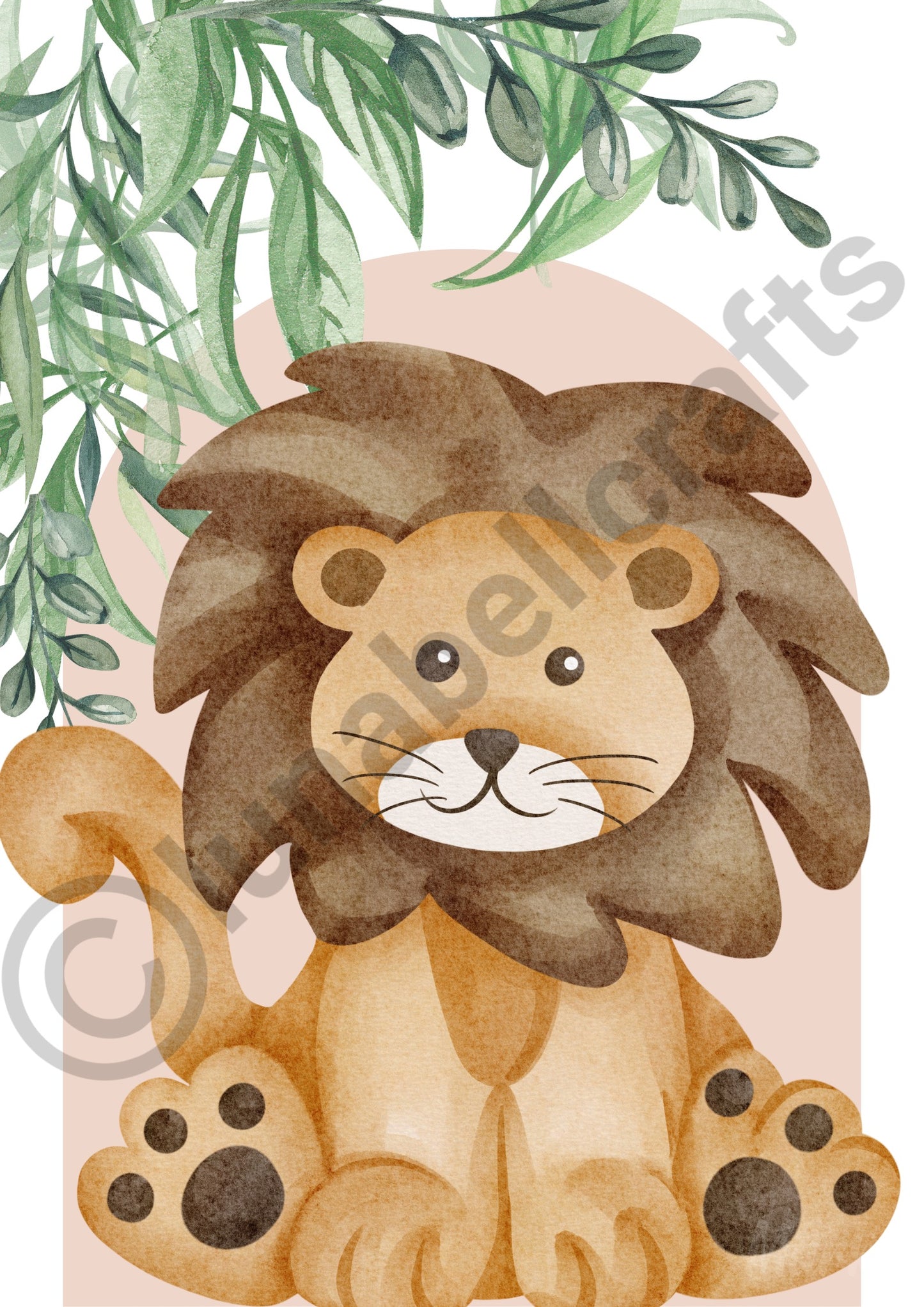 Jungle Safari animals unframed high quality A4 print