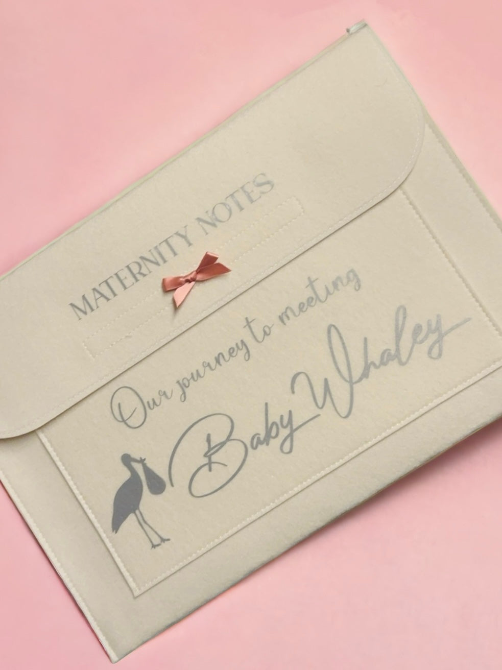 Personalised pregnancy/ maternity notes folder keepsake for A4 size do ...