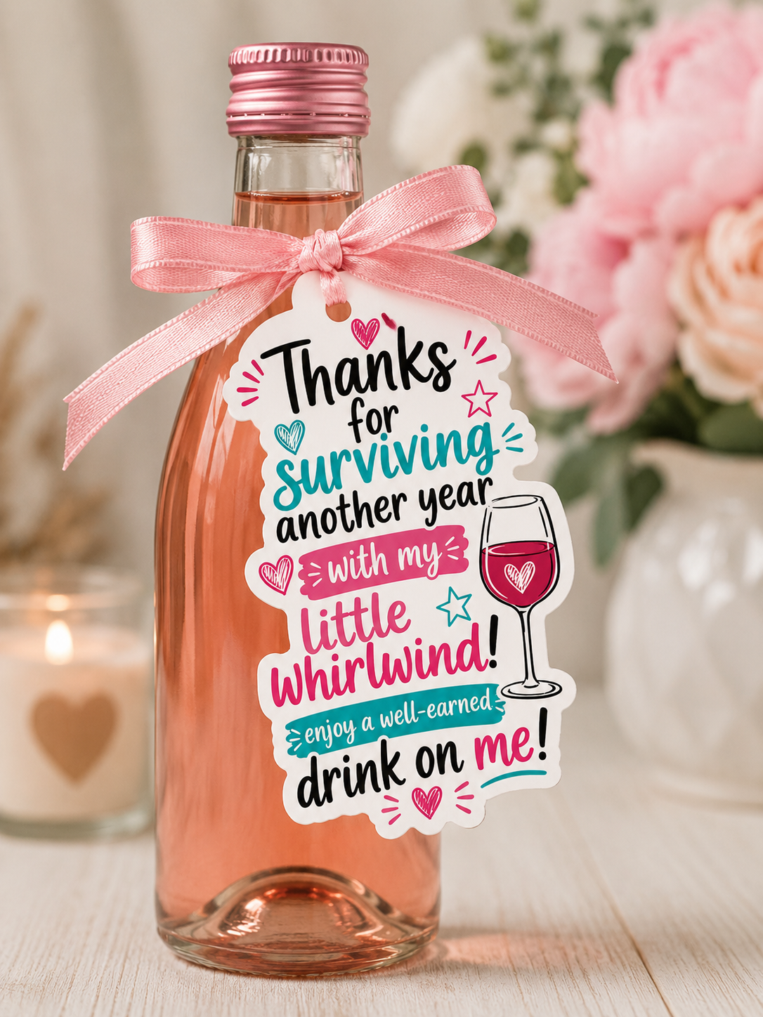 Funny Teacher Wine Bottle Labels | Teacher Thank You Gift Sticker | End of Term Teacher Appreciation | Mini Bottle Tag | Wine Label Only | No Bottle Included