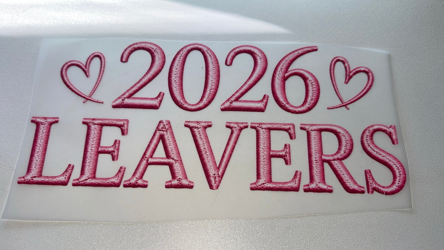 School Leavers 2026 DIY DTF Iron On Transfer | Pay What You Want