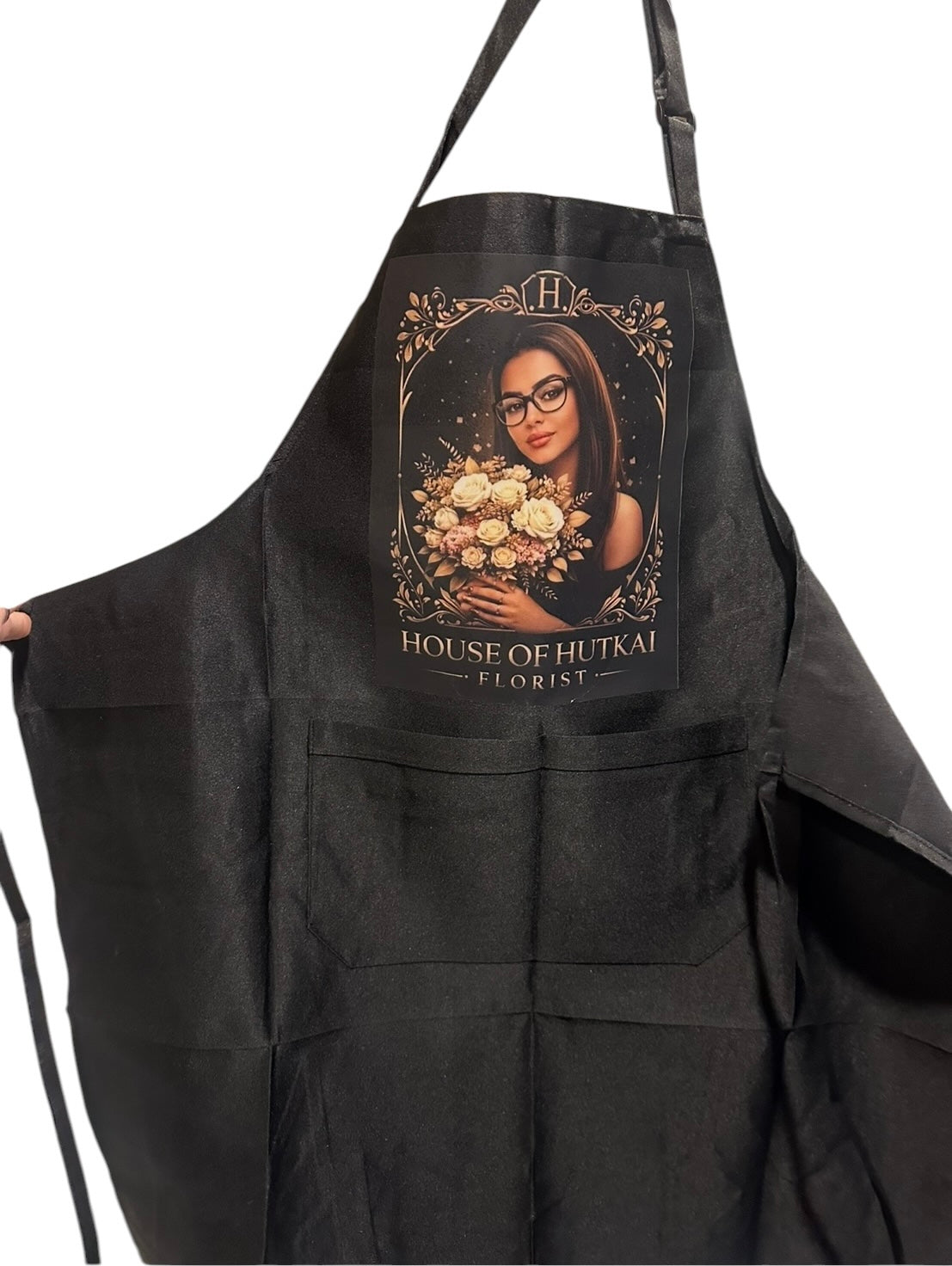 Custom Branded Aprons with Pocket – Adjustable Strap – Personalised Logo Apron for Small Business, Salon, Cafe, Content Creators