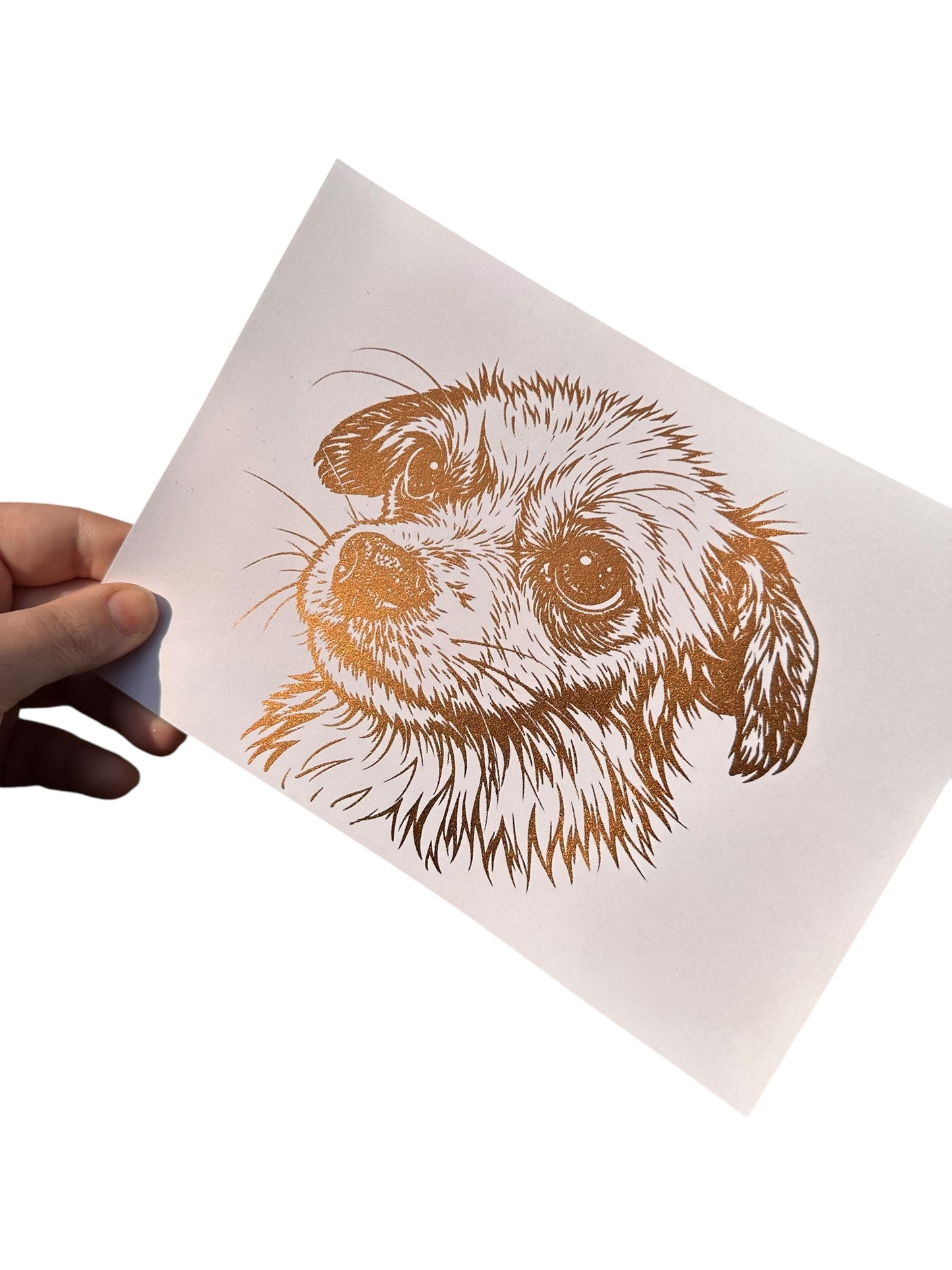 Custom foiled pet portrait A5 or A4 (print only)