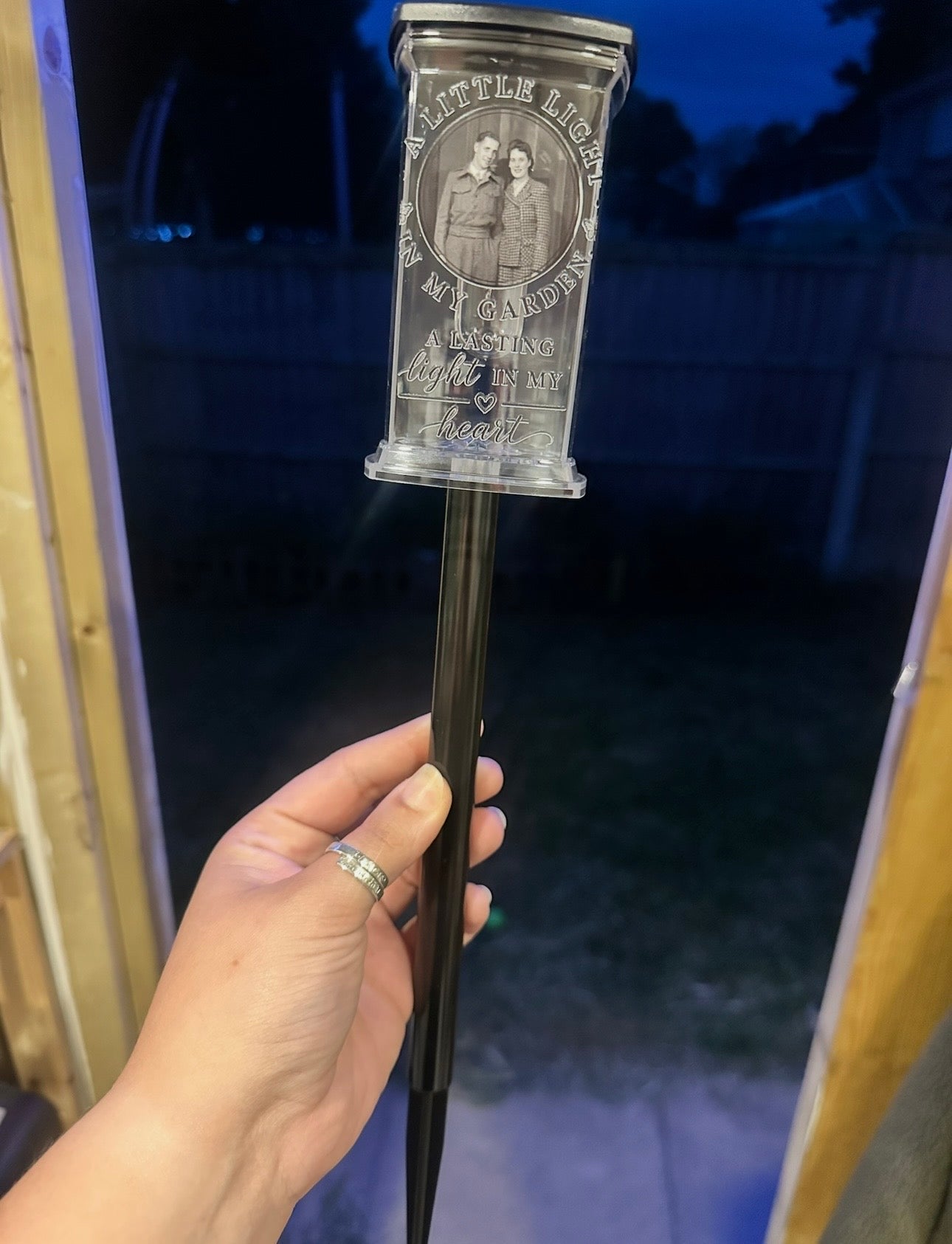 Personalised Memorial Solar Garden Light | Custom Photo Garden Stake | In Loving Memory Gift | Bereavement Memorial | Pet Memorial Garden Light
