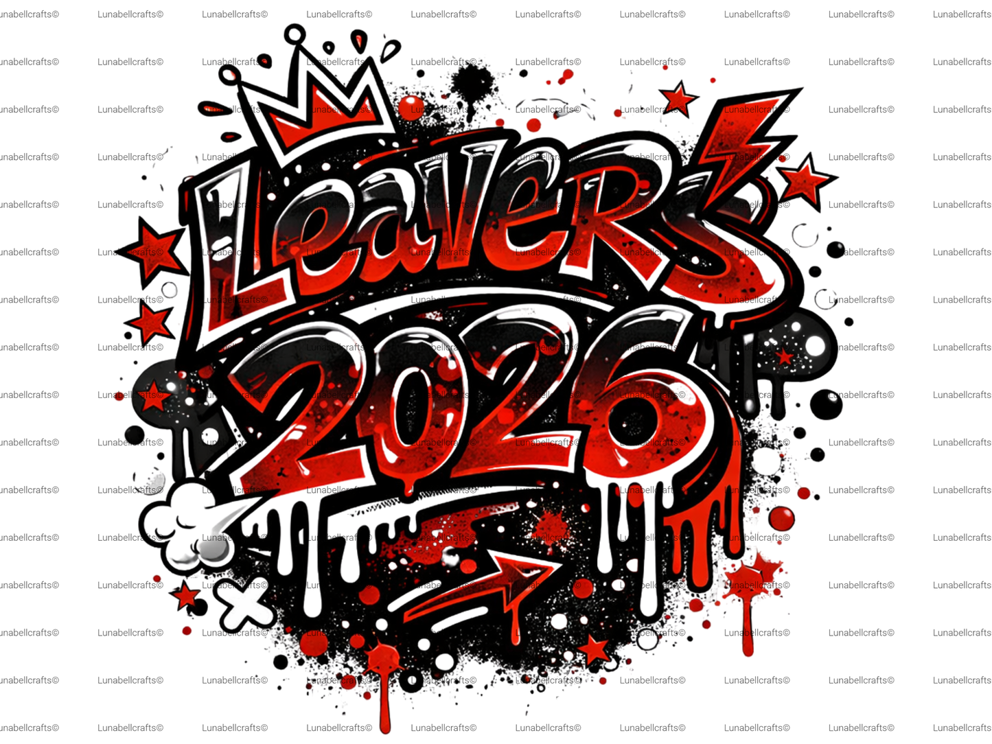Leavers 2026 DTF Transfer, Graffiti School Leavers Shirt Print, Iron On Transfer 28cm, Year 6/11 Hoodie Design, Custom Leavers Top UK
