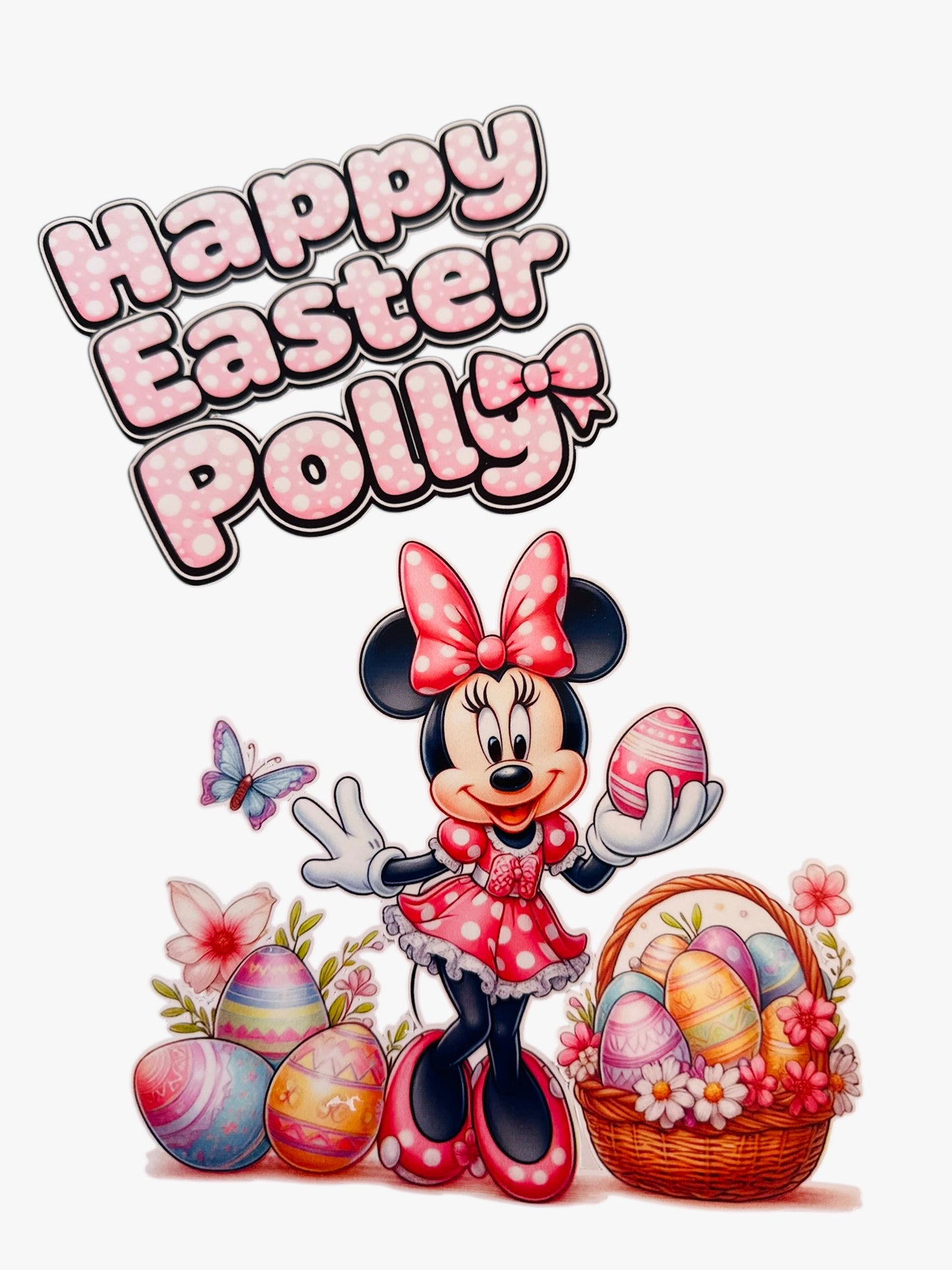 Personalised vinyl stickers for giant easter egg decoration