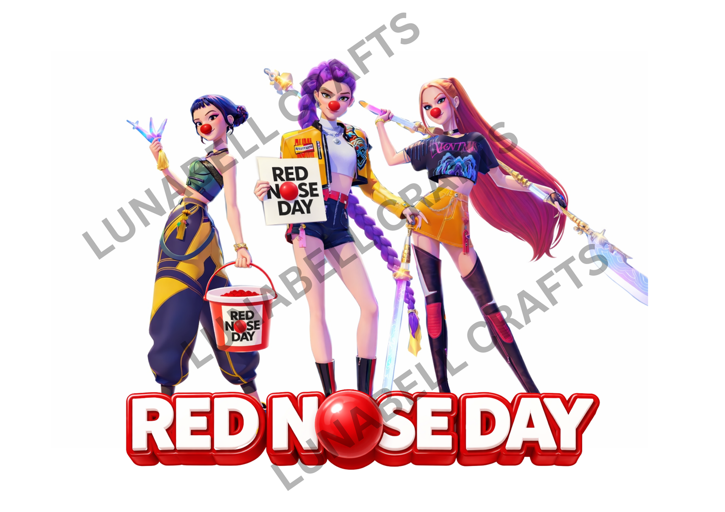 Kids character Red Nose Day Tshirt