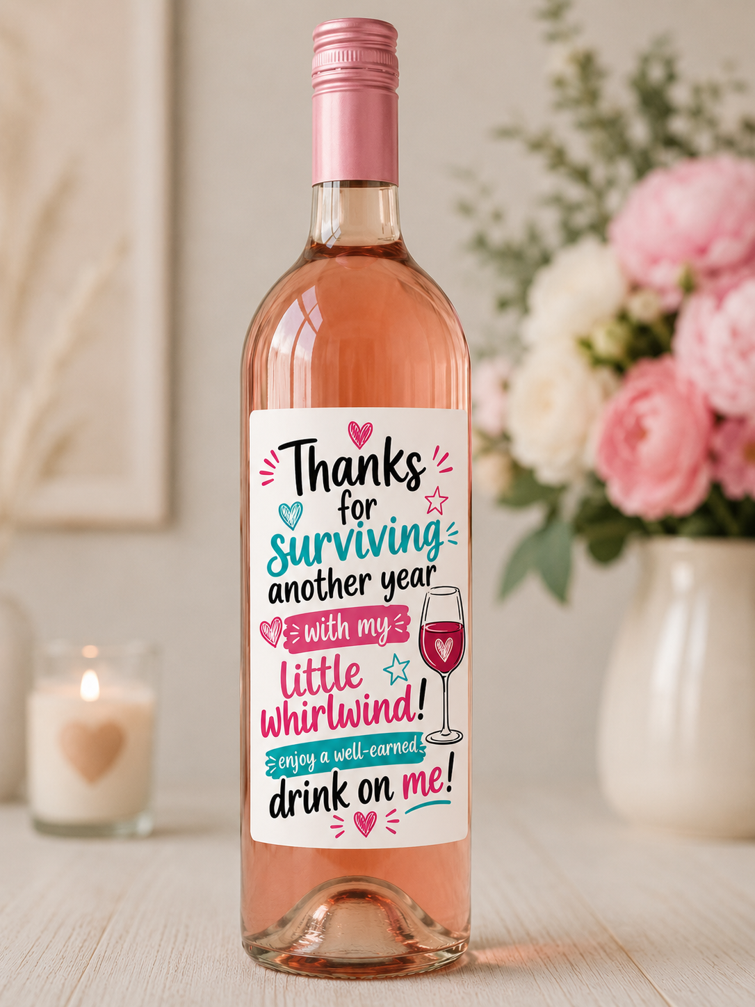 Funny Teacher Wine Bottle Labels | Teacher Thank You Gift Sticker | End of Term Teacher Appreciation | Mini Bottle Tag | Wine Label Only | No Bottle Included