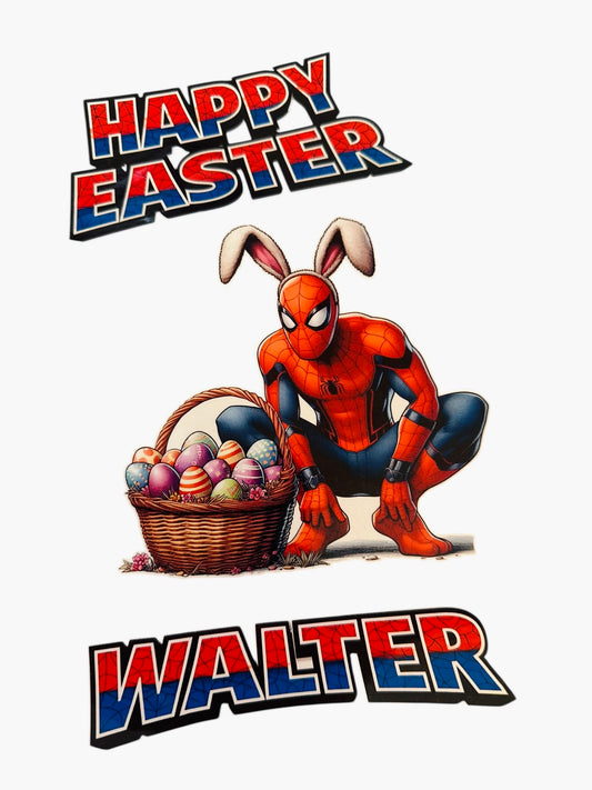 Personalised vinyl stickers for giant easter egg decoration