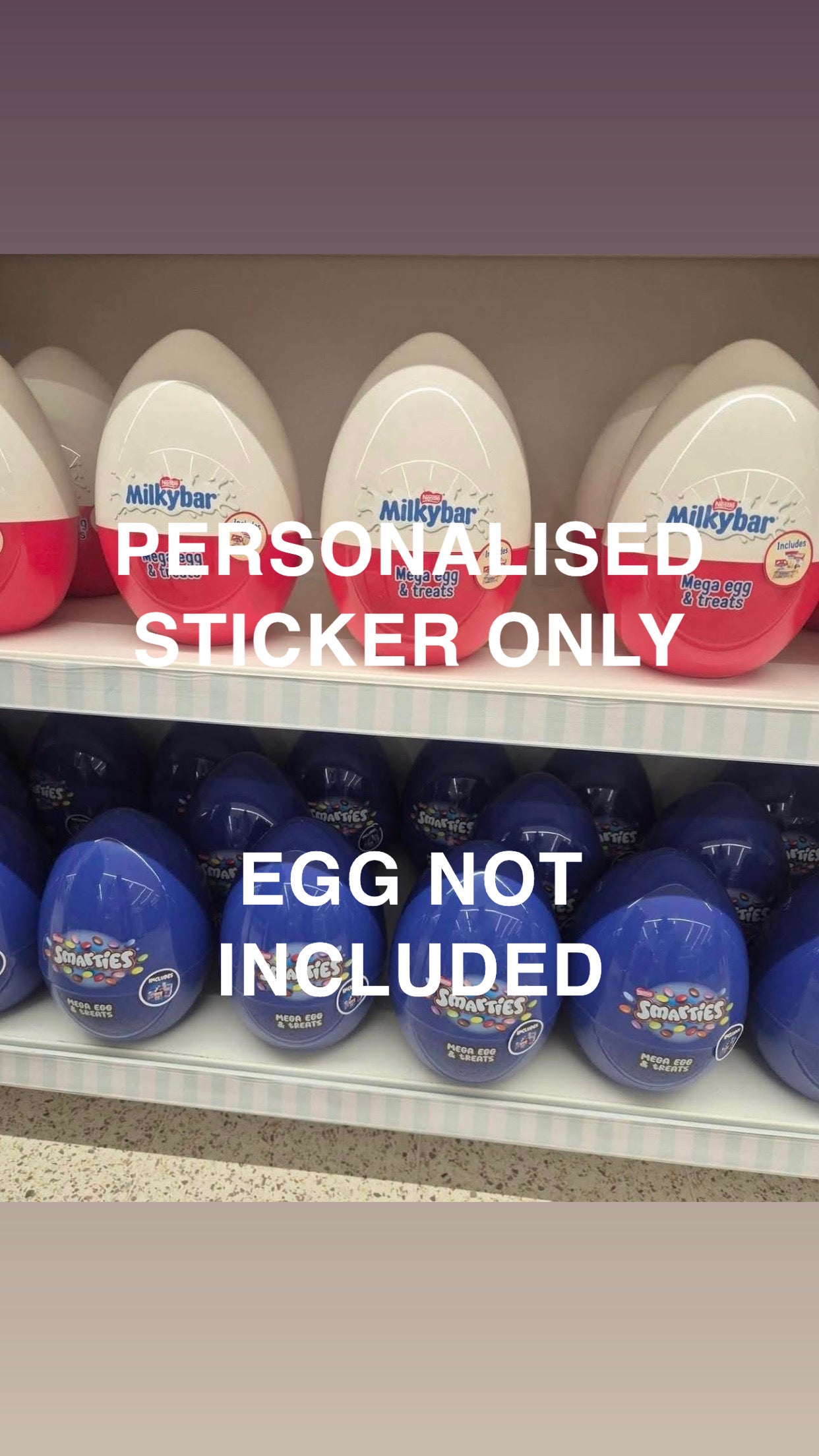 Personalised Matching Egg Sticker (14cm)