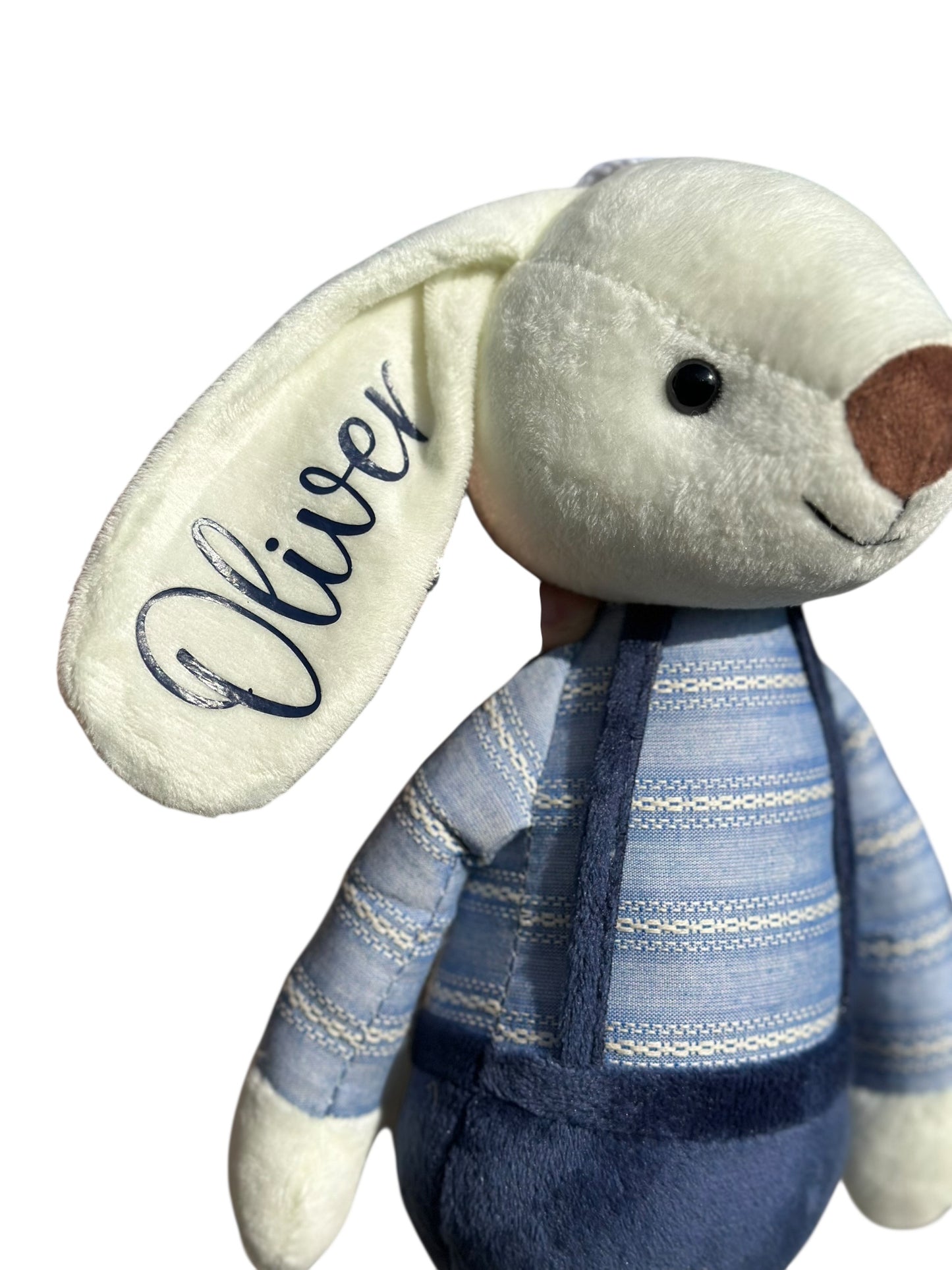 Personalised Navy blue Easter snugglebun bunny 40cm