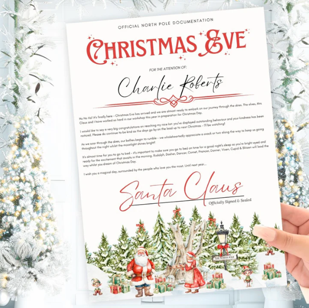 A4 CHRISTMAS EVE LETTER - NORTH POLE VILLAGE