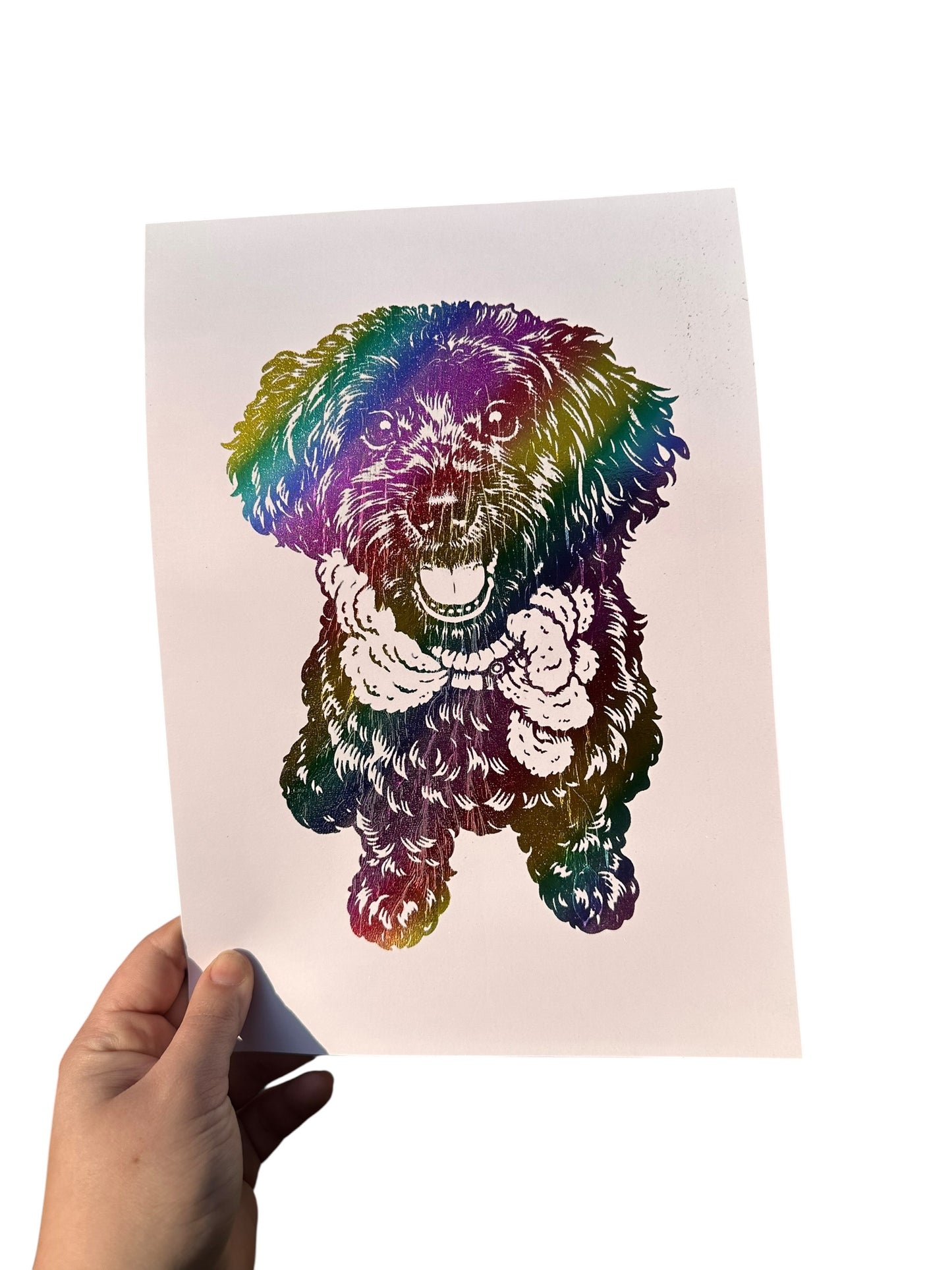 Custom foiled pet portrait A5 or A4 (print only)