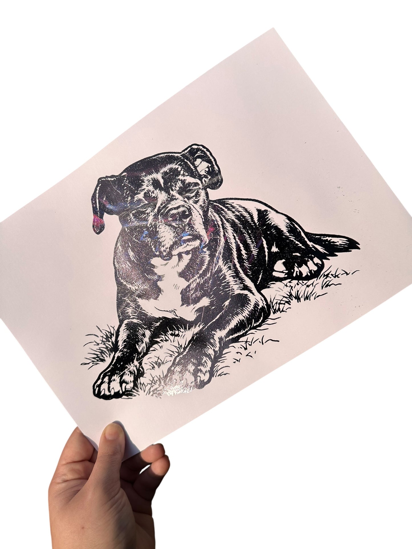 Custom foiled pet portrait A5 or A4 (print only)