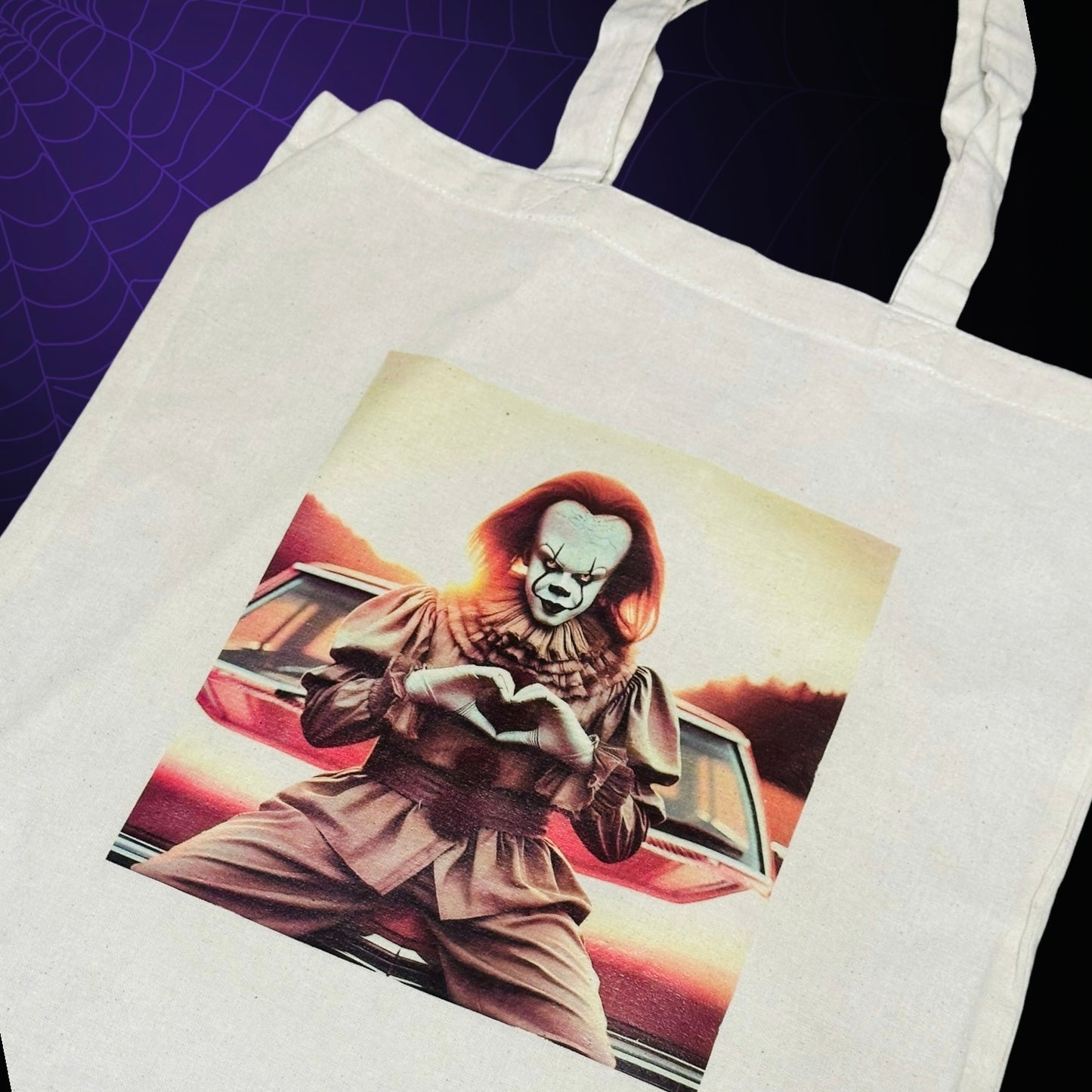 Cotton Halloween theme novelty funny tote bags 1pc