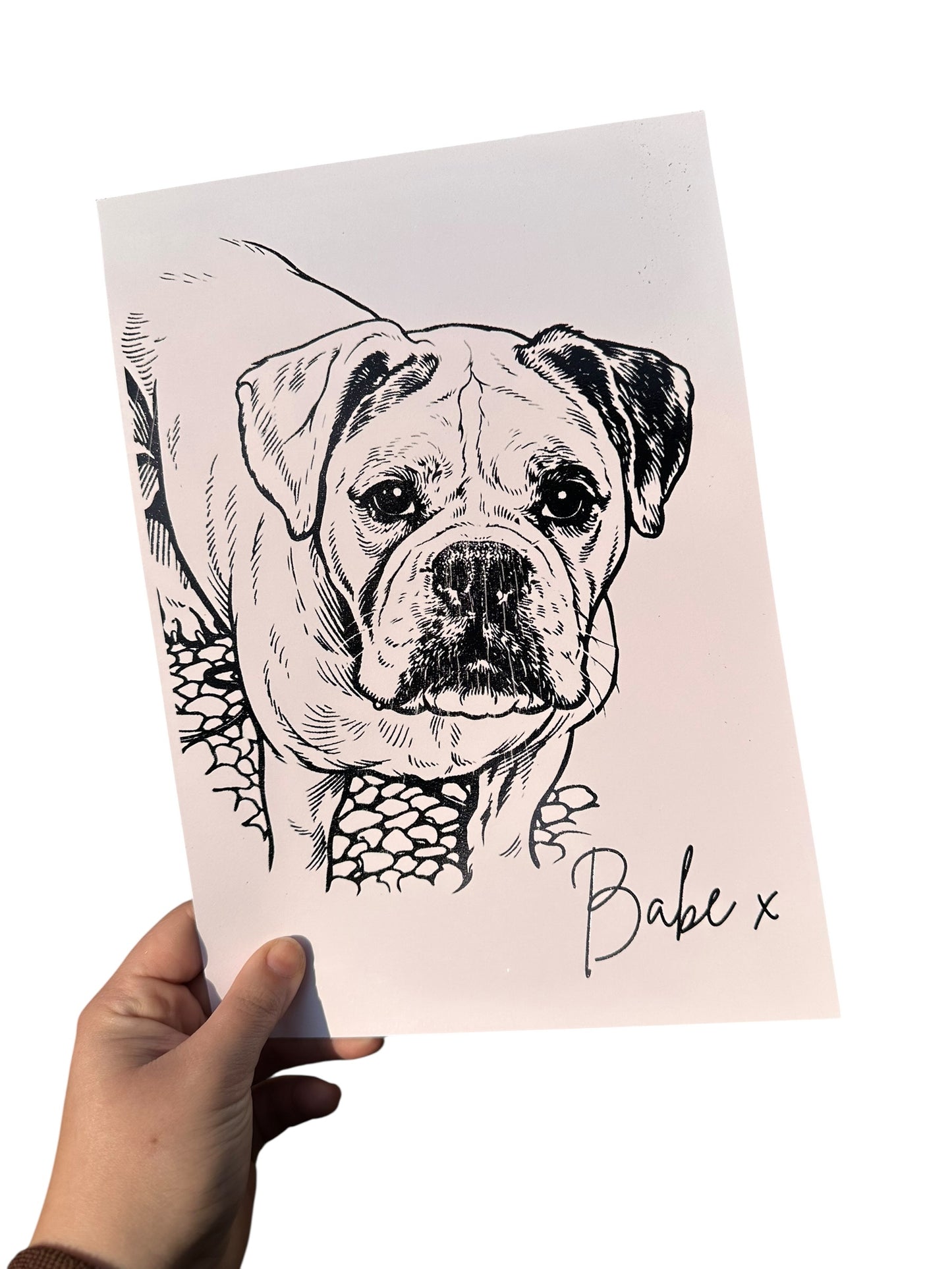 Custom foiled pet portrait A5 or A4 (print only)