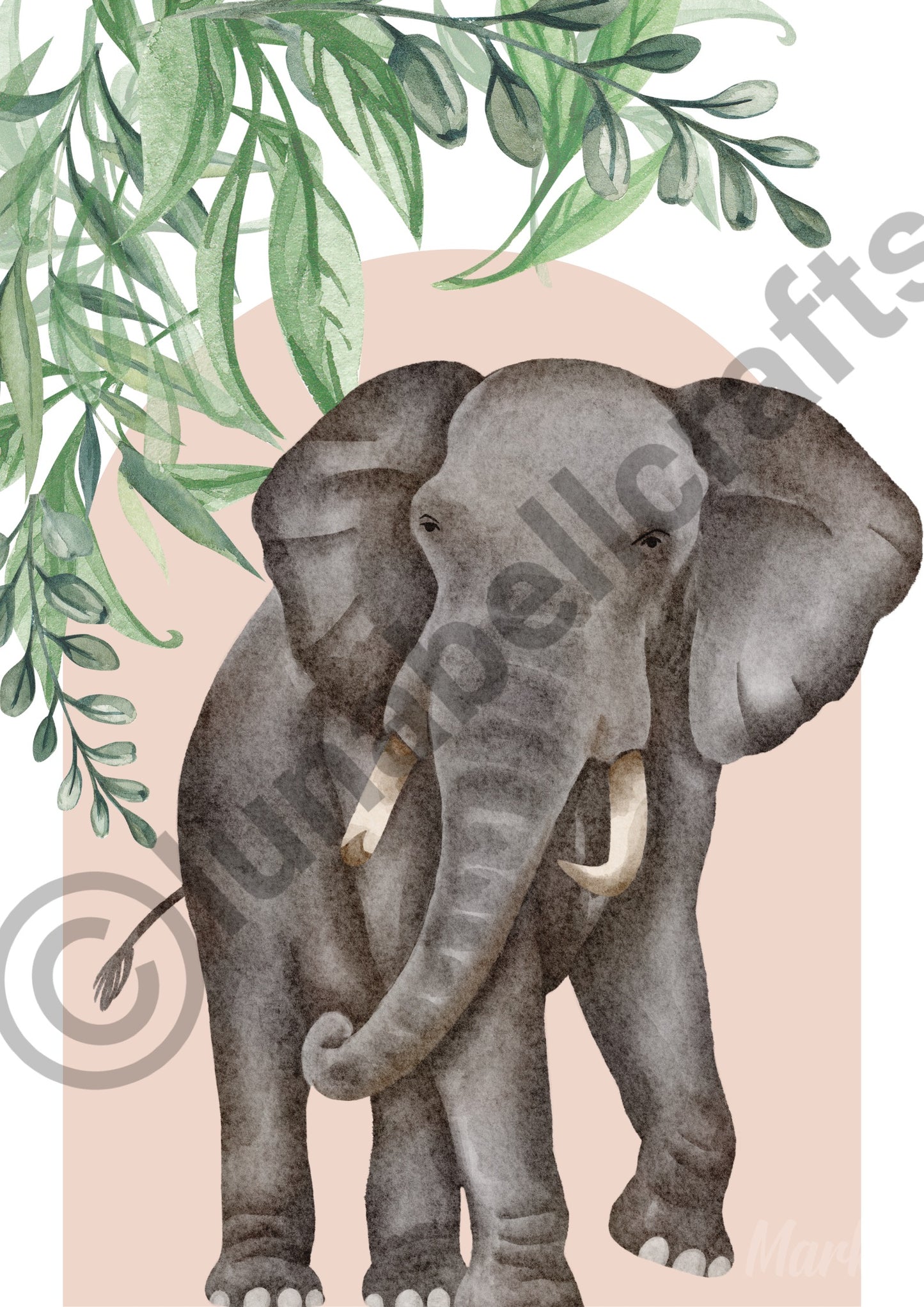 Jungle Safari animals unframed high quality A4 print