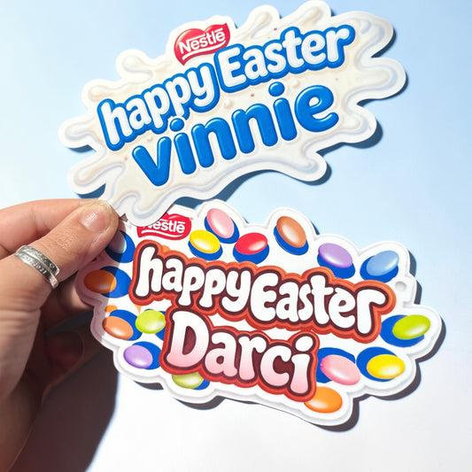 Personalised Matching Egg Sticker (14cm)