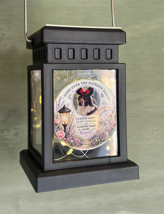 Personalised Memorial Solar Garden Light | Custom Photo Garden Stake | In Loving Memory Gift | Bereavement Memorial | Pet Memorial Garden Light