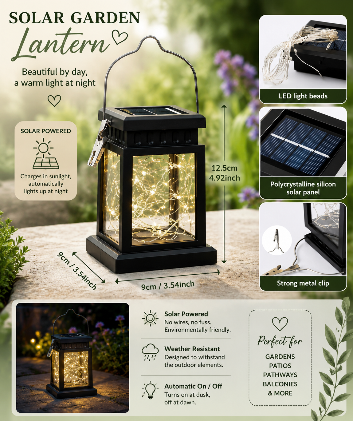 Personalised Memorial Solar Garden Light | Custom Photo Garden Stake | In Loving Memory Gift | Bereavement Memorial | Pet Memorial Garden Light