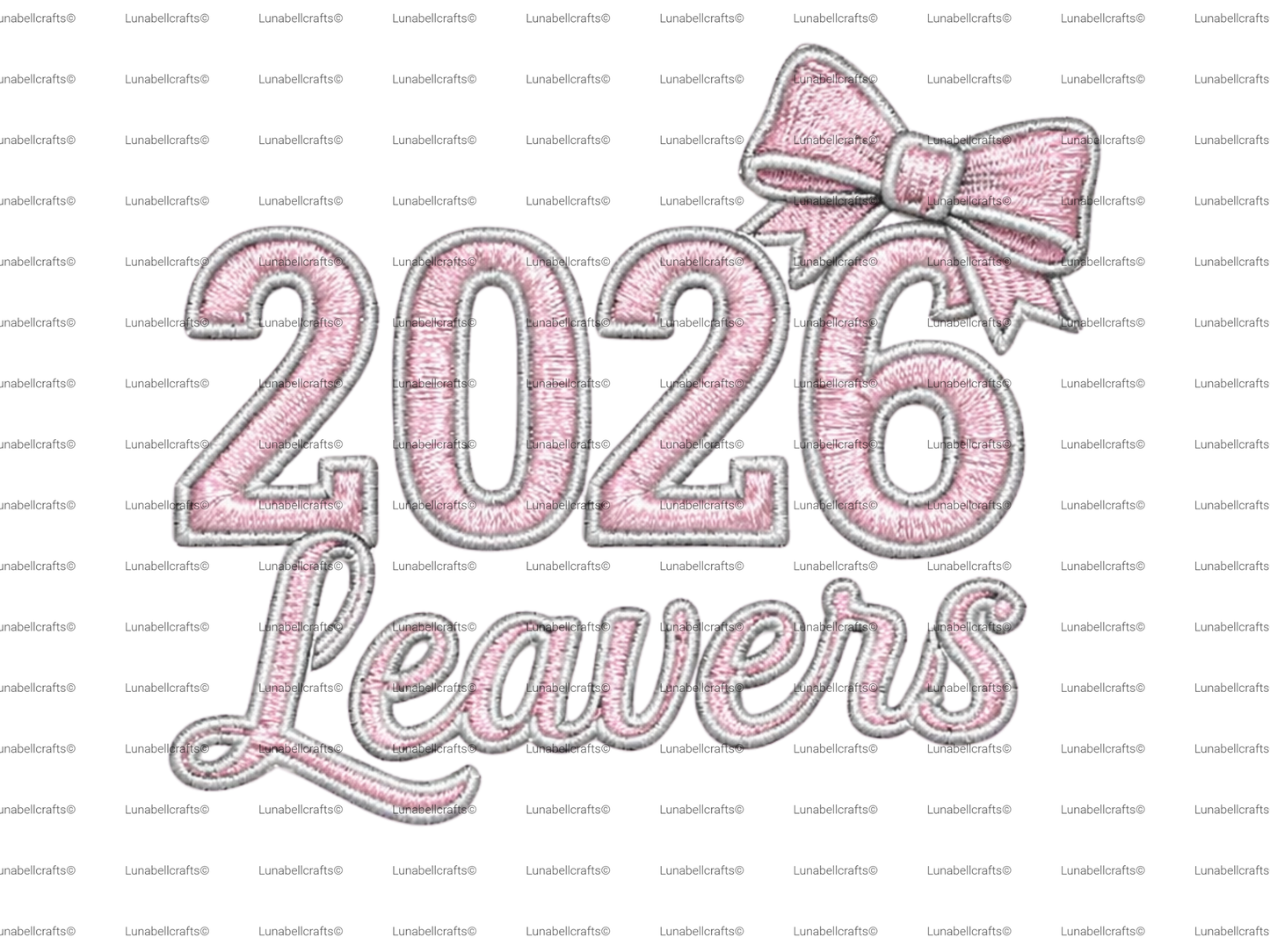 Leavers 2026 DTF Transfer, Embroidery style School Leavers Shirt Print, Iron On Transfer 28cm, Year 6/11 Hoodie Design, Custom Leavers Top UK