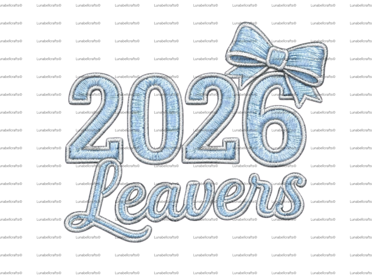 Leavers 2026 DTF Transfer, Embroidery style School Leavers Shirt Print, Iron On Transfer 28cm, Year 6/11 Hoodie Design, Custom Leavers Top UK