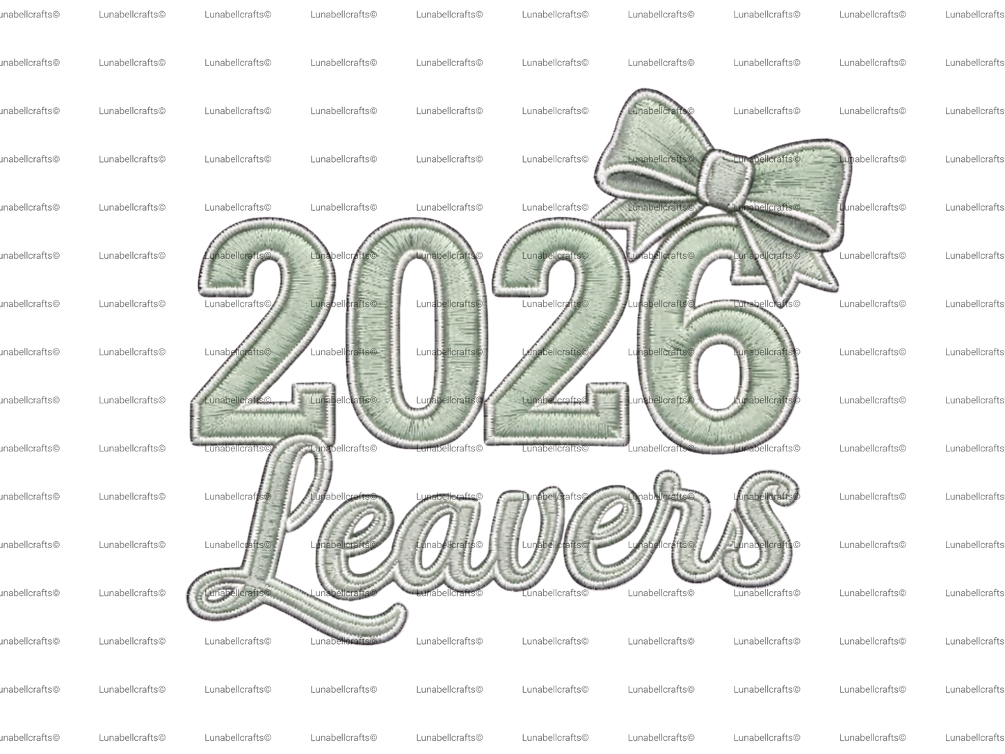 Leavers 2026 DTF Transfer, Embroidery style School Leavers Shirt Print, Iron On Transfer 28cm, Year 6/11 Hoodie Design, Custom Leavers Top UK
