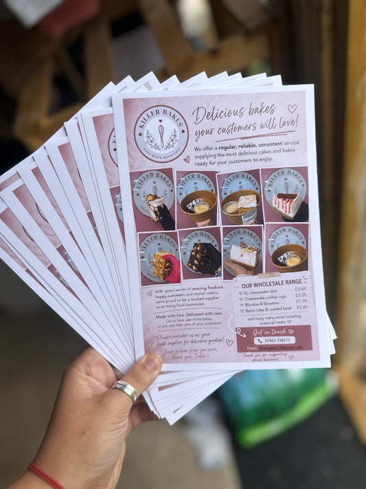 Custom A5 business flyers printed on high quality glossy 200gsm photocard