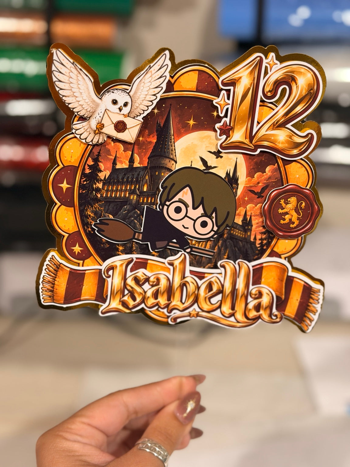Personalised Harry Potter Birthday Cake Topper – main topper